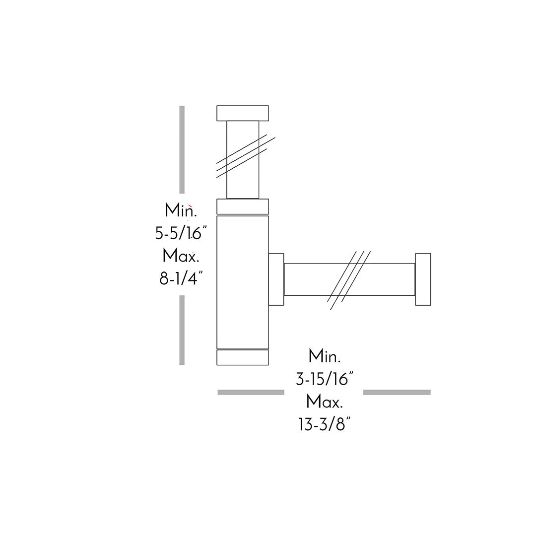 DAX Sink P Trap - Matt Gold Finish (DAX-010-01-GL)