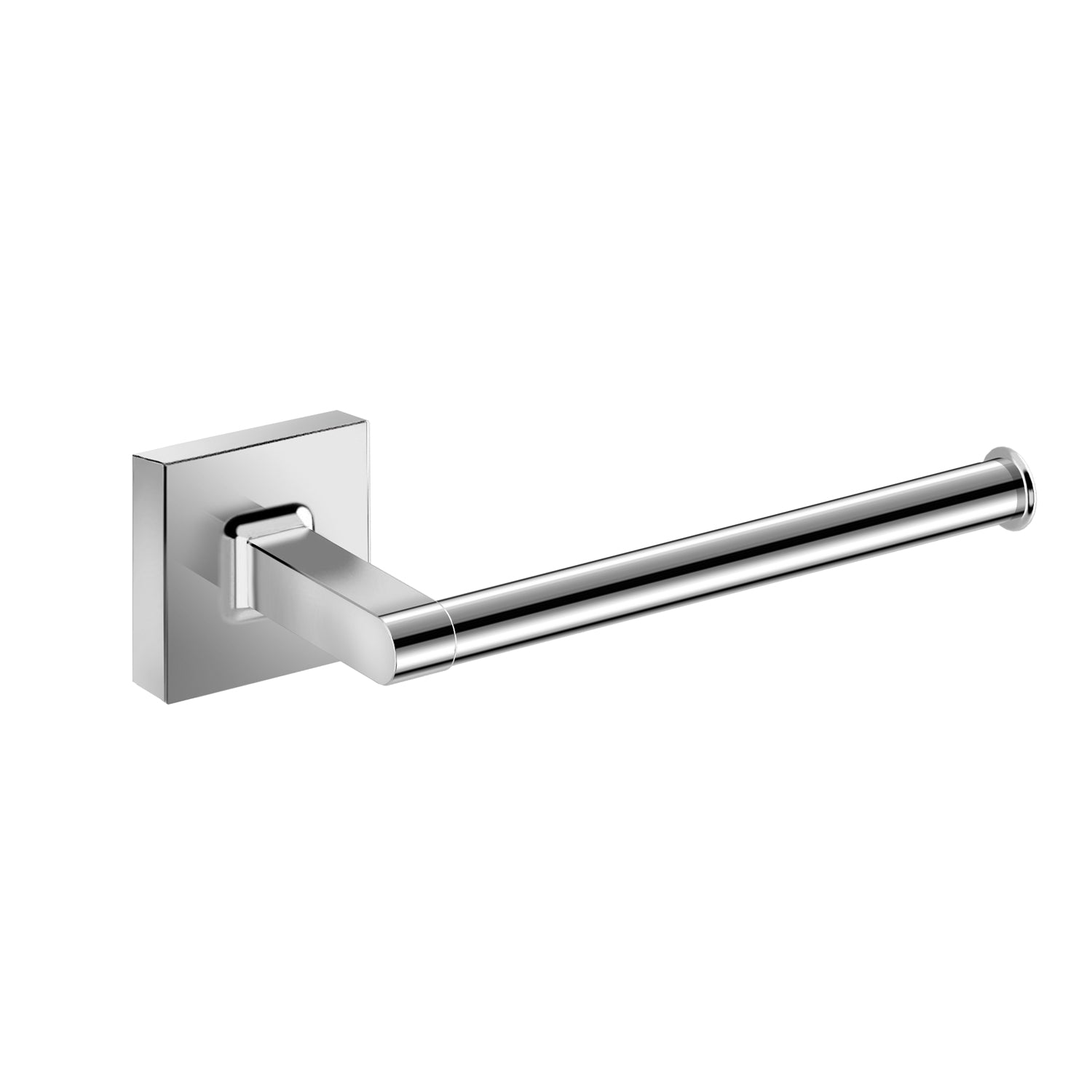 DAX Milano Toilet Paper Holder, Right Opening, Square Line, Wall Mount, Brass Body, Chrome Finish, 2-3/4 x 7-1/2 x 3-3/8 Inches
