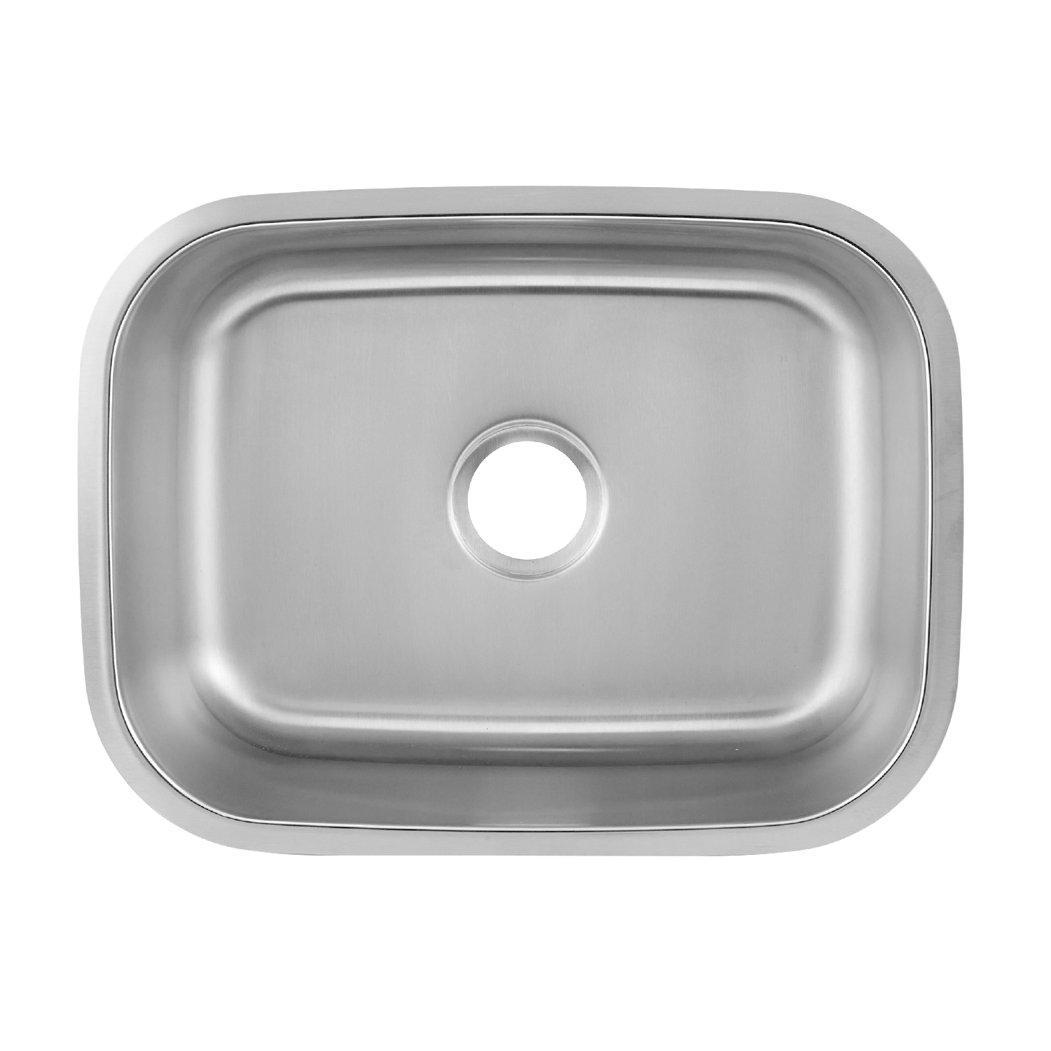 Fregadero de cocina DAX de un solo cuenco, acero inoxidable calibre 18, acabado cepillado, 23-1/2 x 17-3/4 x 9 pulgadas (DAX-2317)