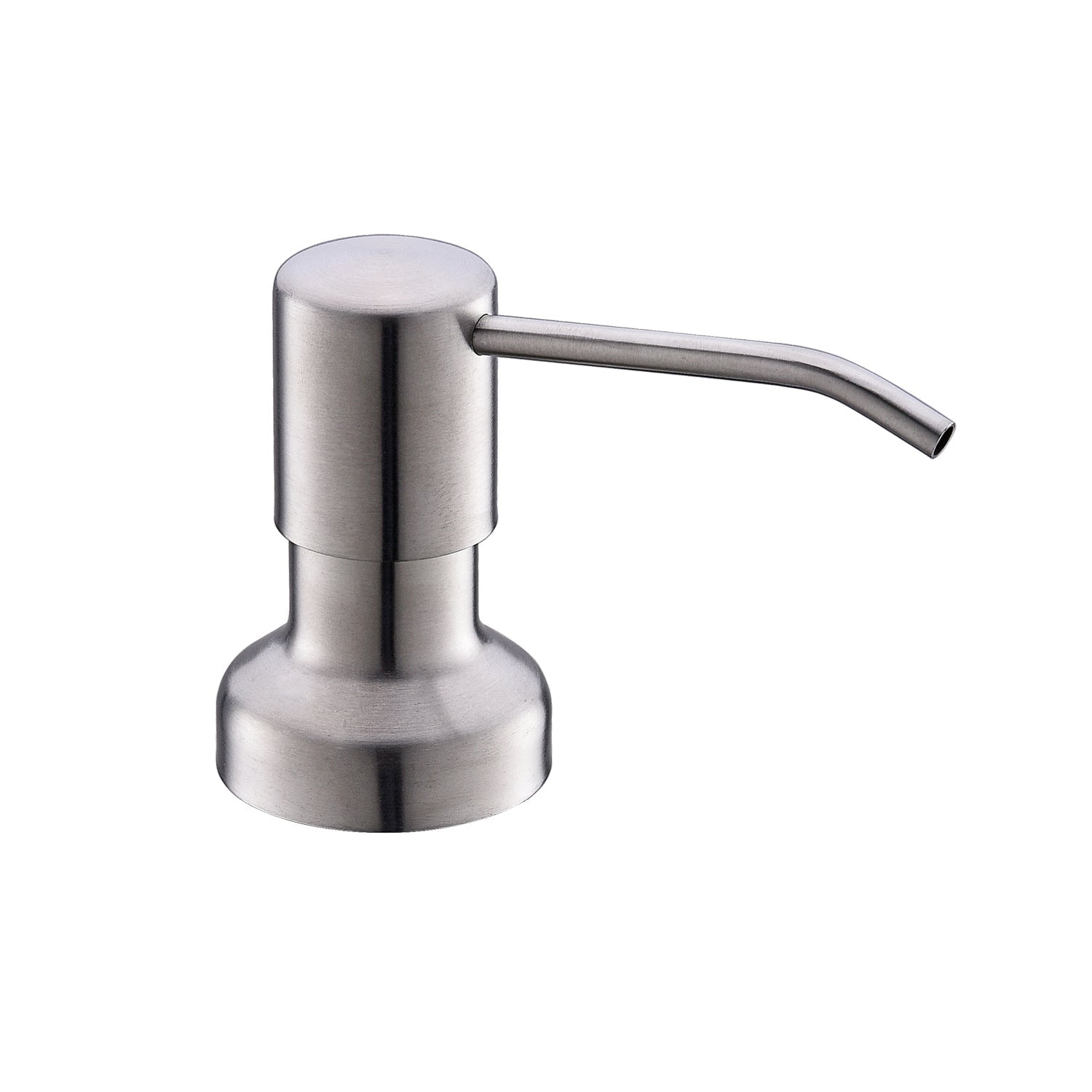 DAX Round Kitchen Sink Soap Dispenser, Deck Mount, Brass Body, 2-1/2 x 12-3/8 x 3-5/8 Inches (DAX-1002)