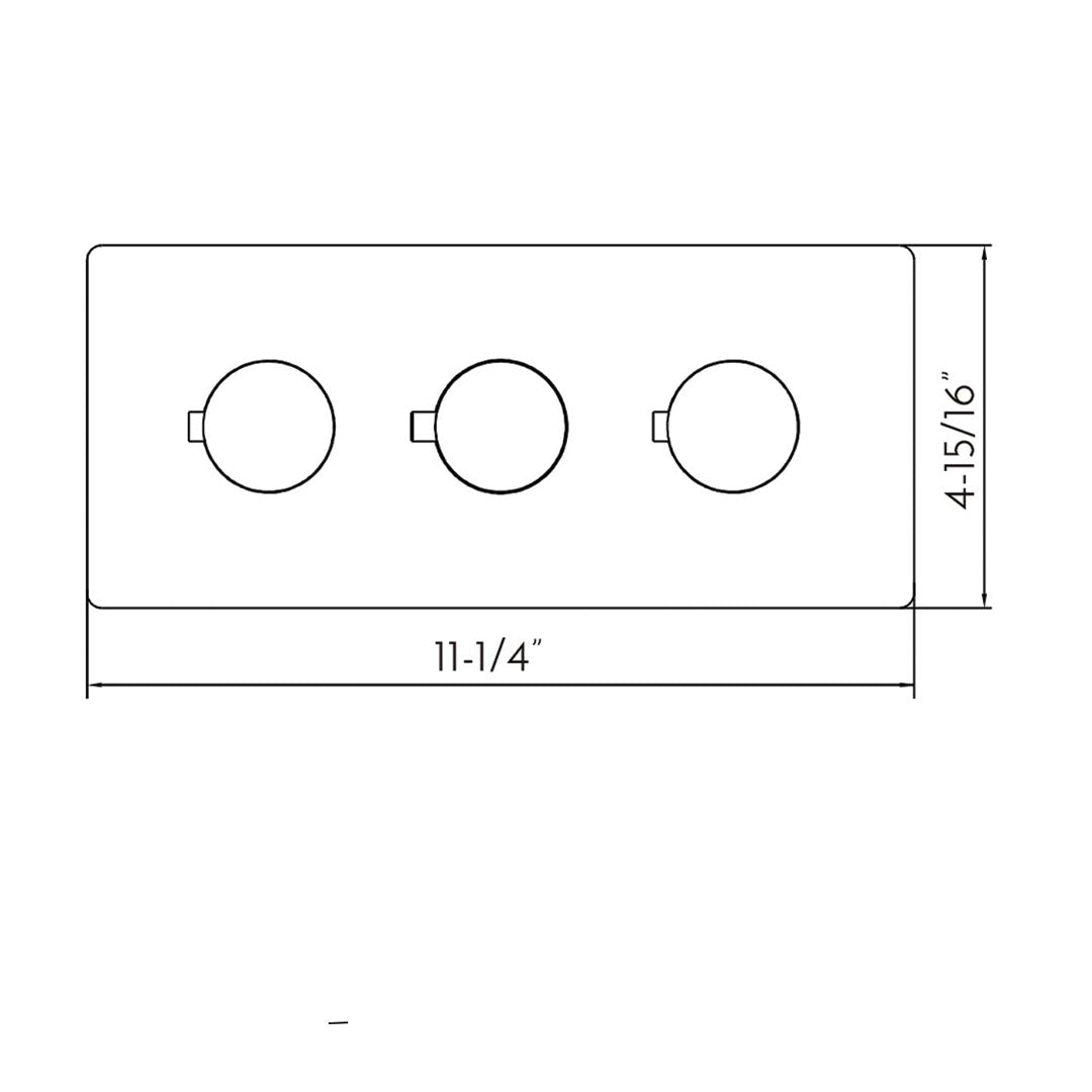 DAX Square Handles And Plate Kit - For Model DAX-1058- Brushed Nickel Finish (DAX-1058-03-BN)