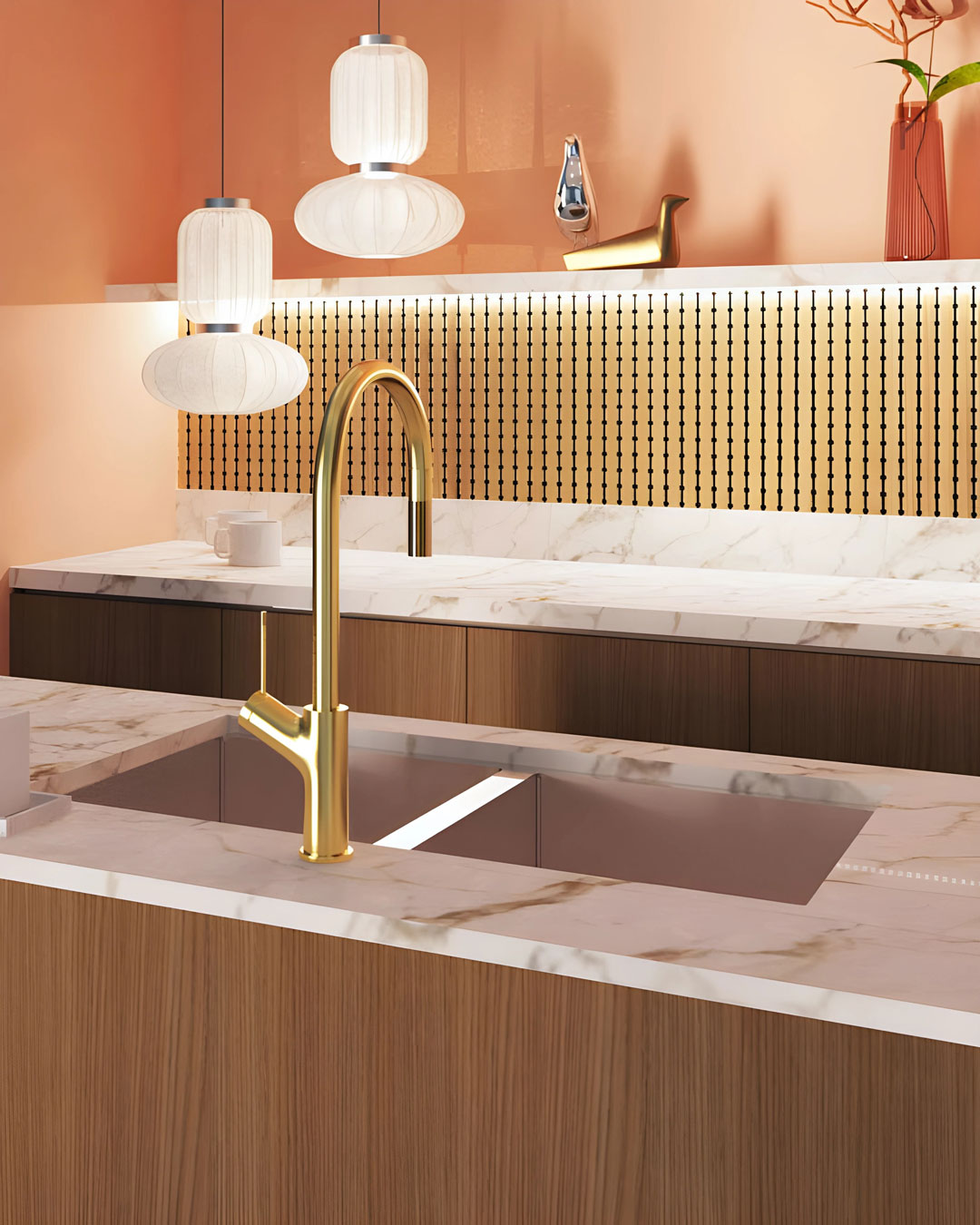 DAX Single Handle Pull Out Kitchen Faucet (DAX-8020011)