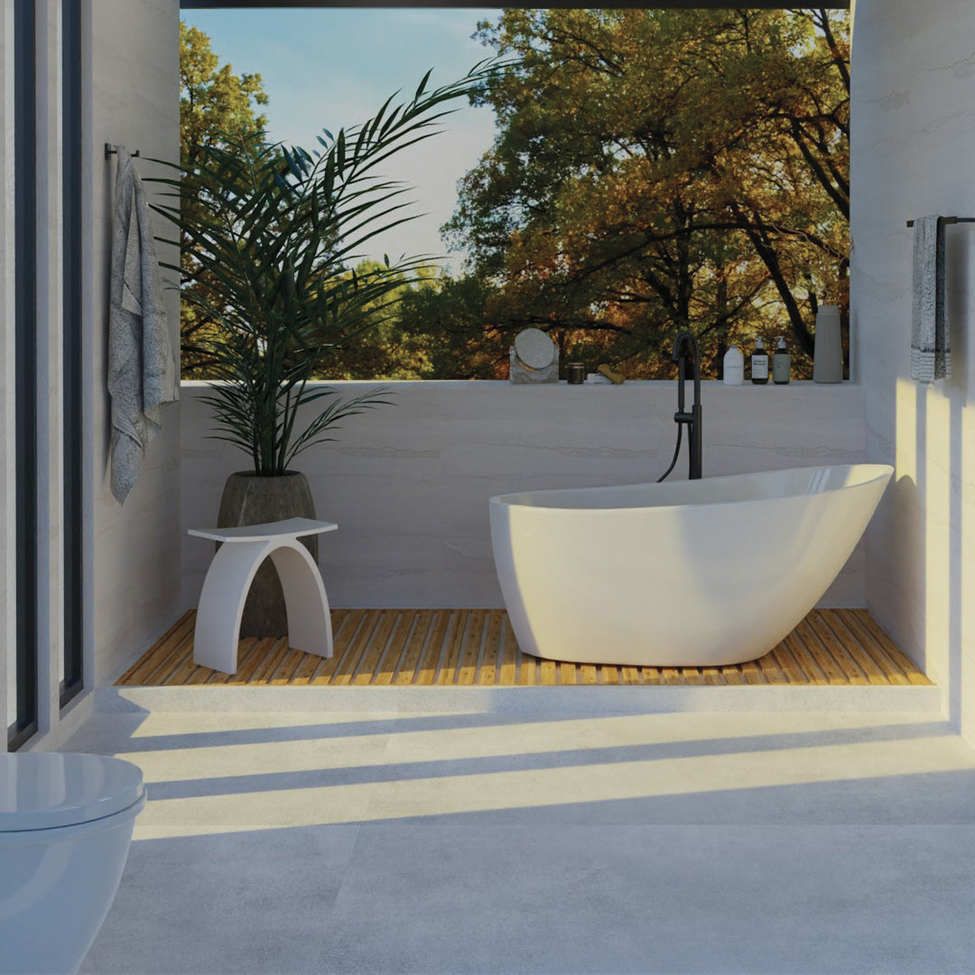 DAX Oval Freestanding Acrylic Bathtub White - 63" x 29" (BT-9092)