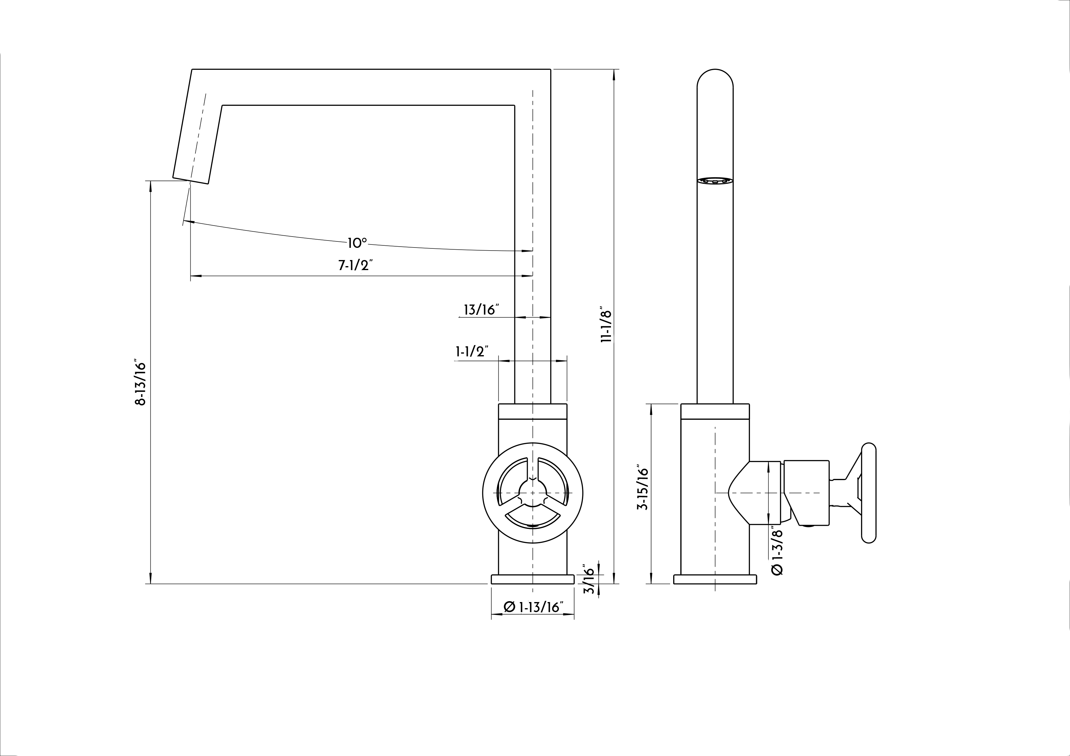 DAX Single Handle Kitchen Faucet (DAX-8020034)