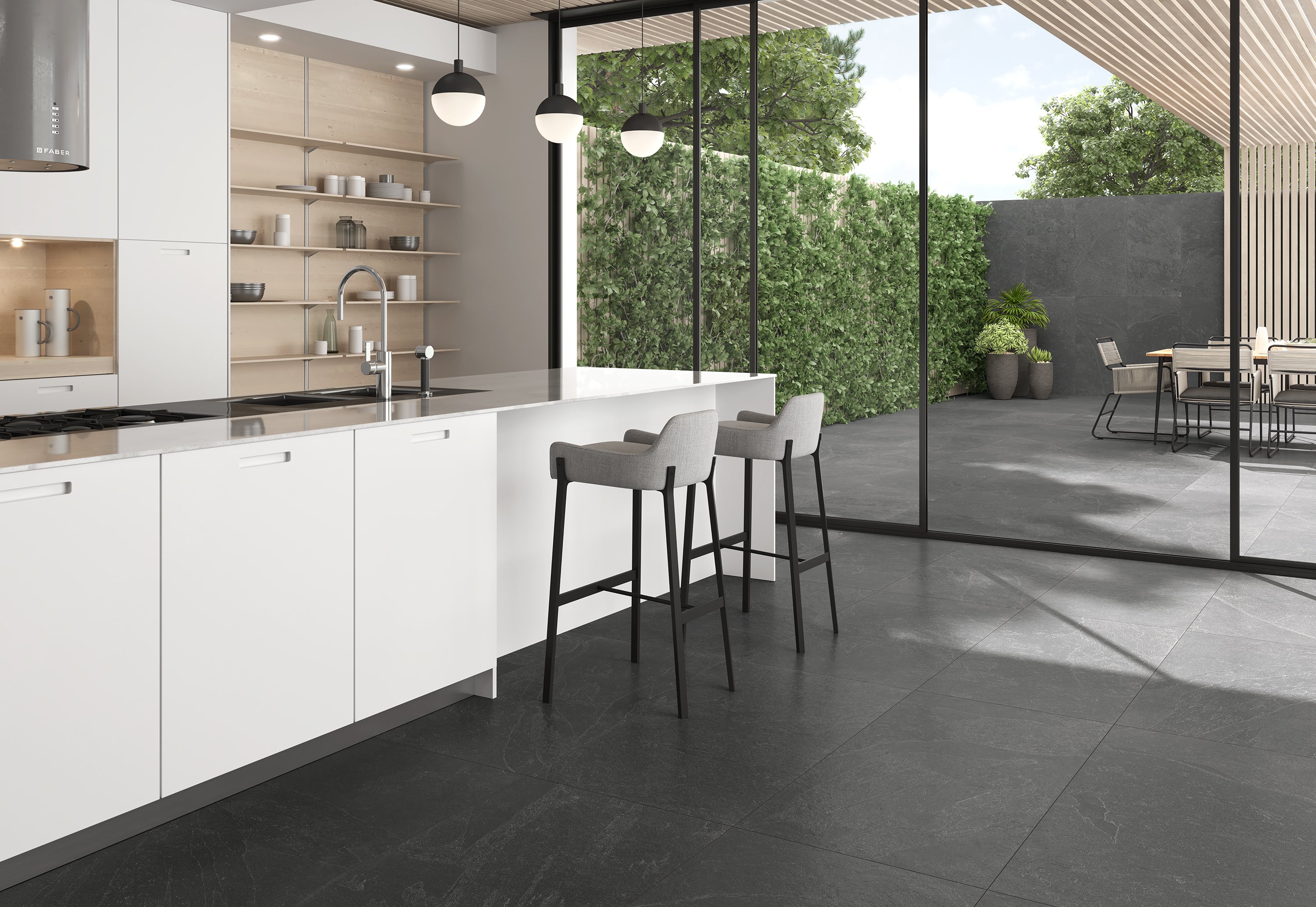 AZUVI SLATE flooring - 24 x 48 - (15.5 Sqft per Box - 2 pcs per Box - 36 Boxes per pallet)