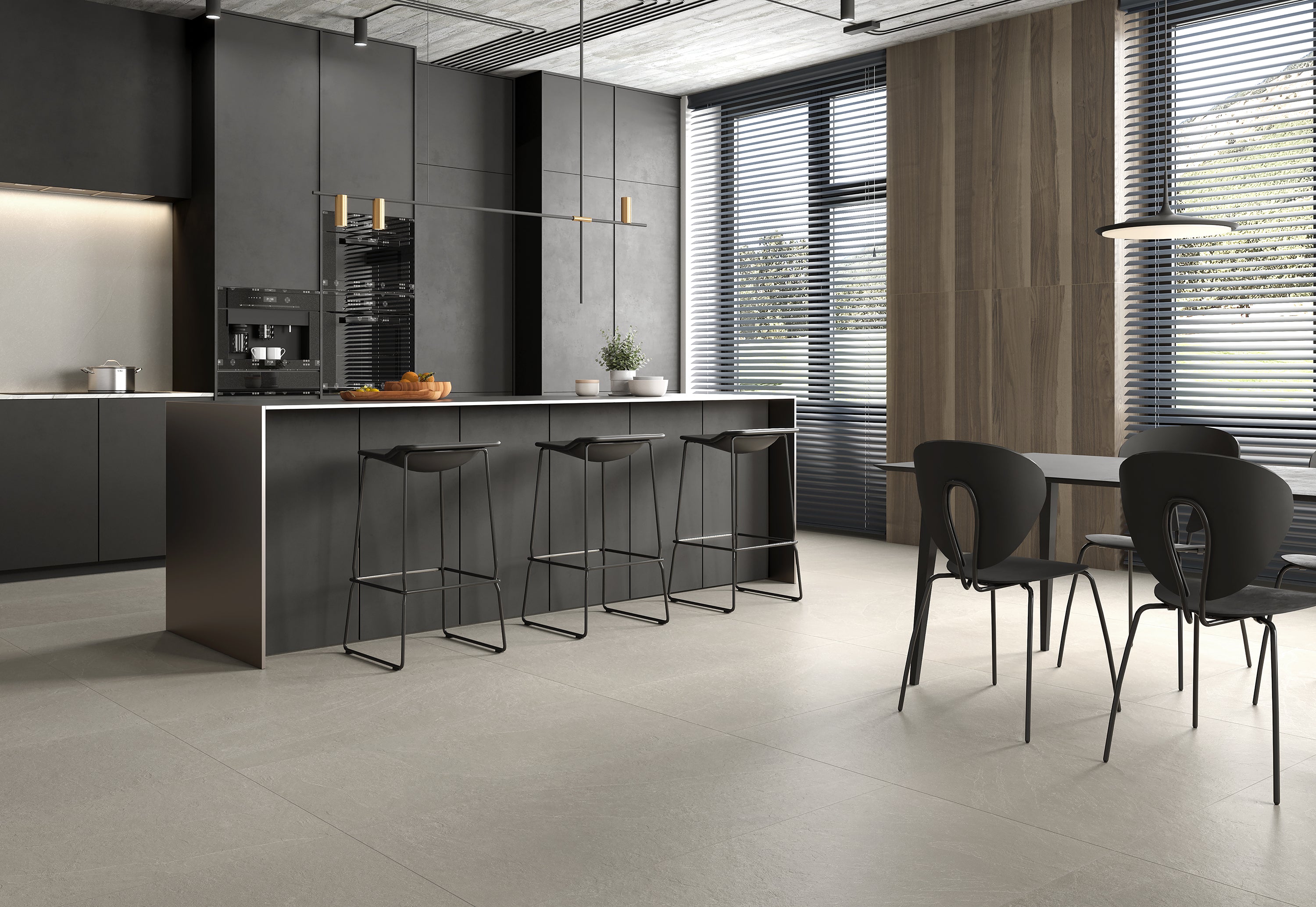 AZUVI SLATE flooring - 24 x 48 - (15.5 Sqft per Box - 2 pcs per Box - 36 Boxes per pallet)