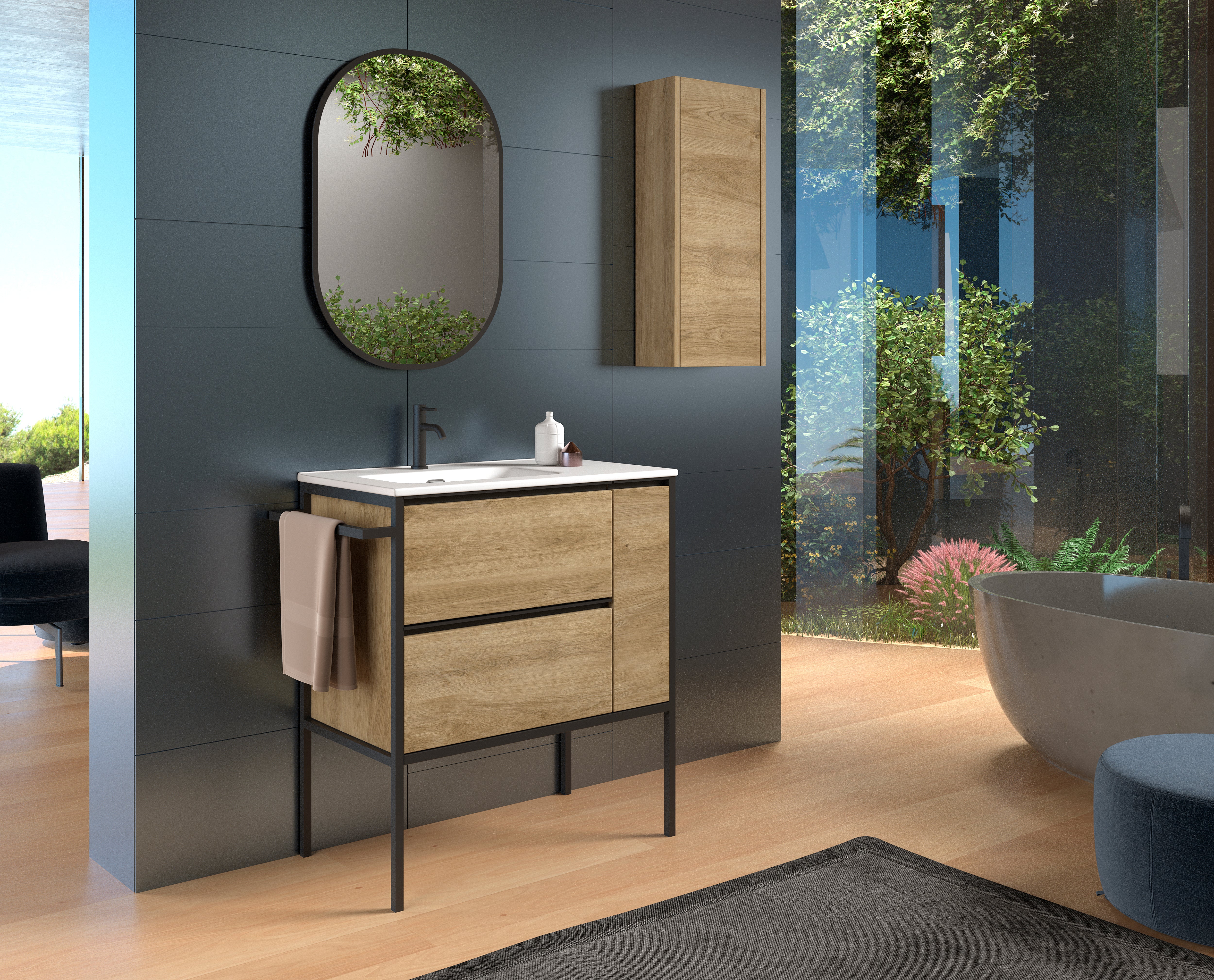 Avant Single Bathroom Vanity Cabinet with Onix Basin