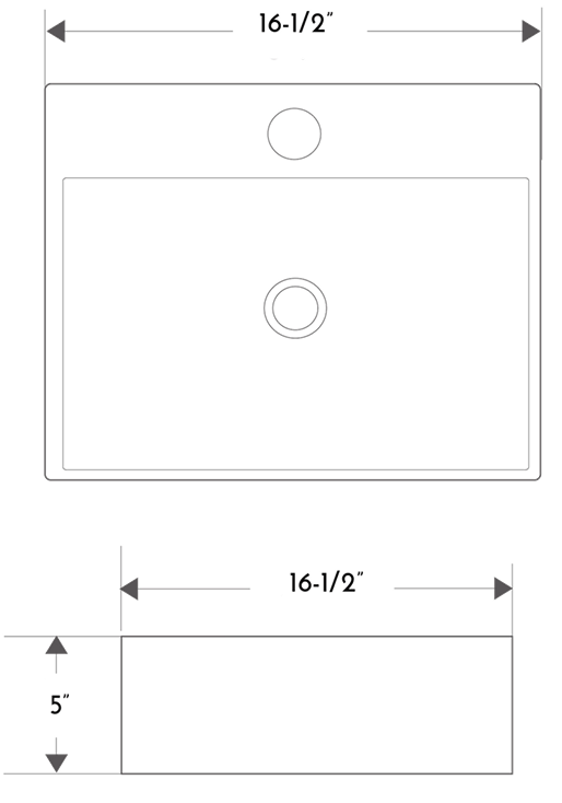 Lavabo del recipiente del cuarto de baño del cuenco del solo cuadrado de cerámica de DAX (BSN-CL1274)