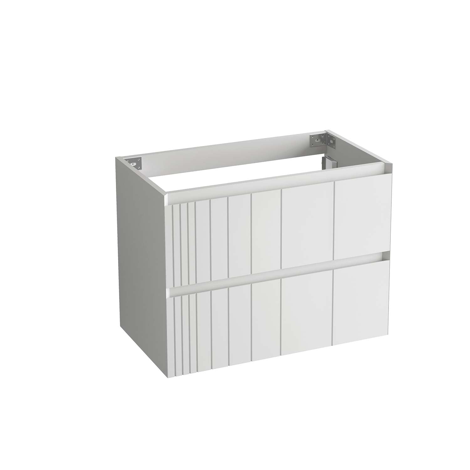 Bathroom Floating and Wall Mounted Vanity Cabinet - Pole Collection by DAX
Wall hung basin unit and POLE model with 2 drawers, playwood material, Greige Matte finish. Ultra-slim metal drawers, with total extraction, silent closing system and 3 adjustment settings, no tools required