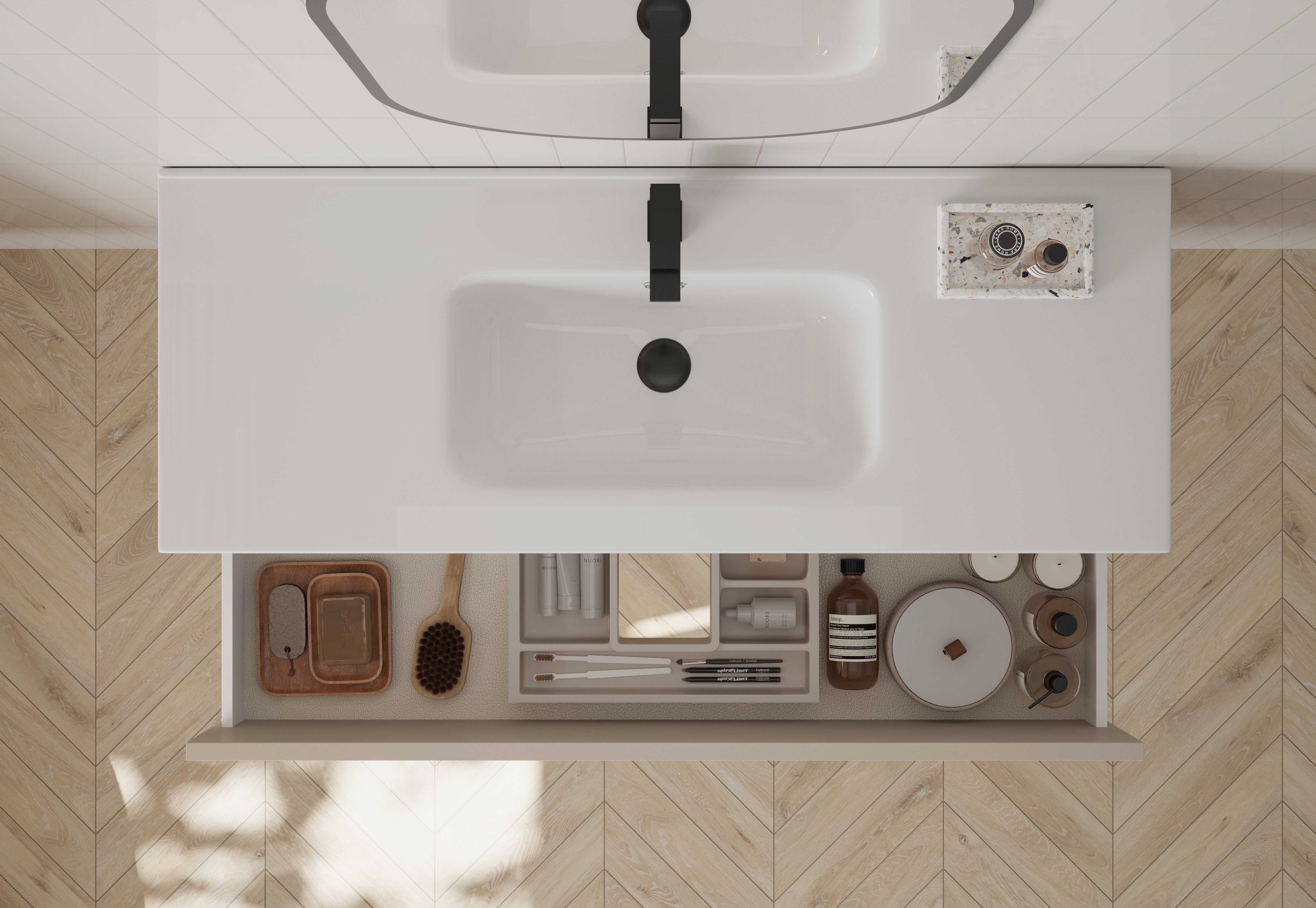 DAX Venice Single Bathroom Vanity Cabinet with Onix Basin