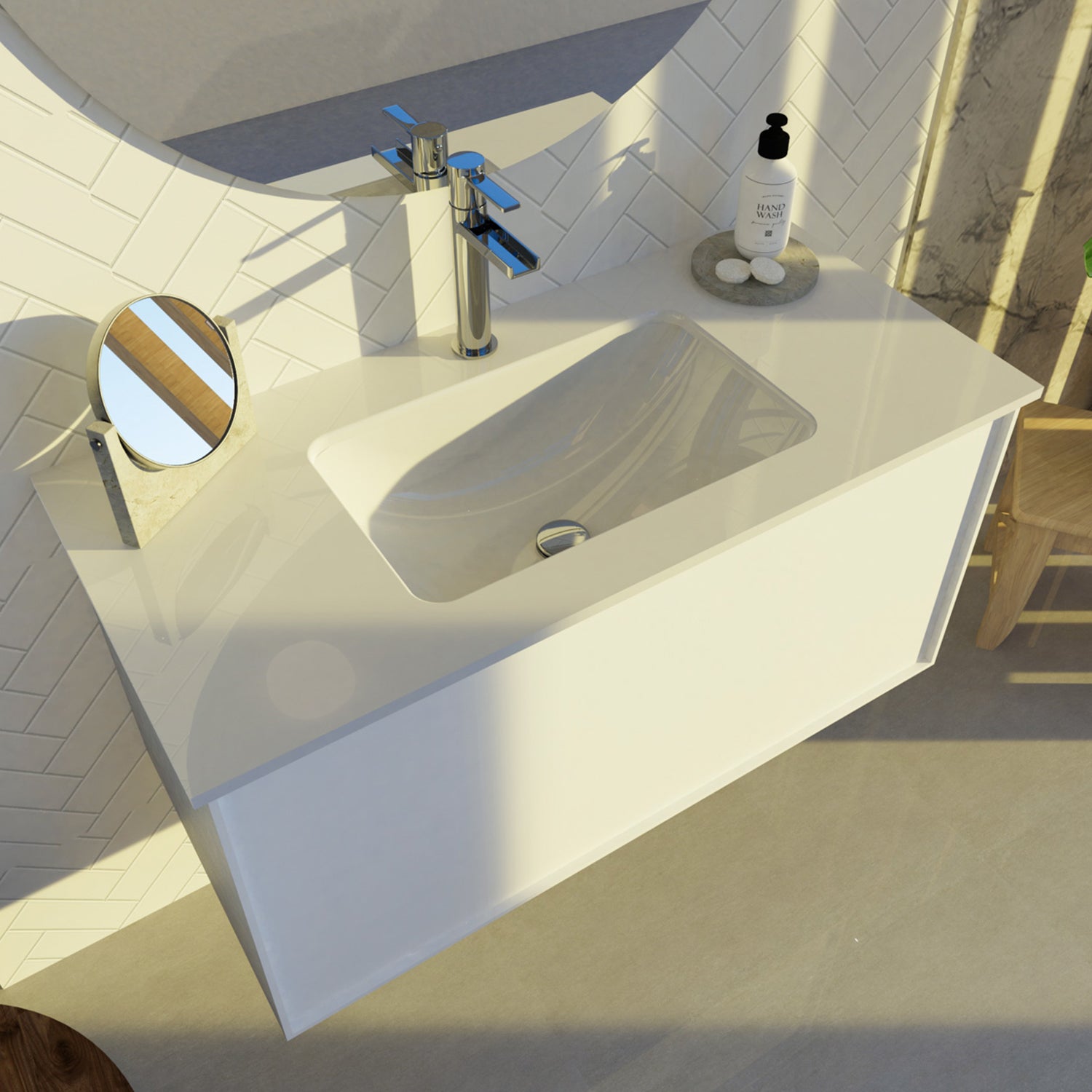 DAX Berlin Single Bathroom Vanity Cabinet with Onix Basin