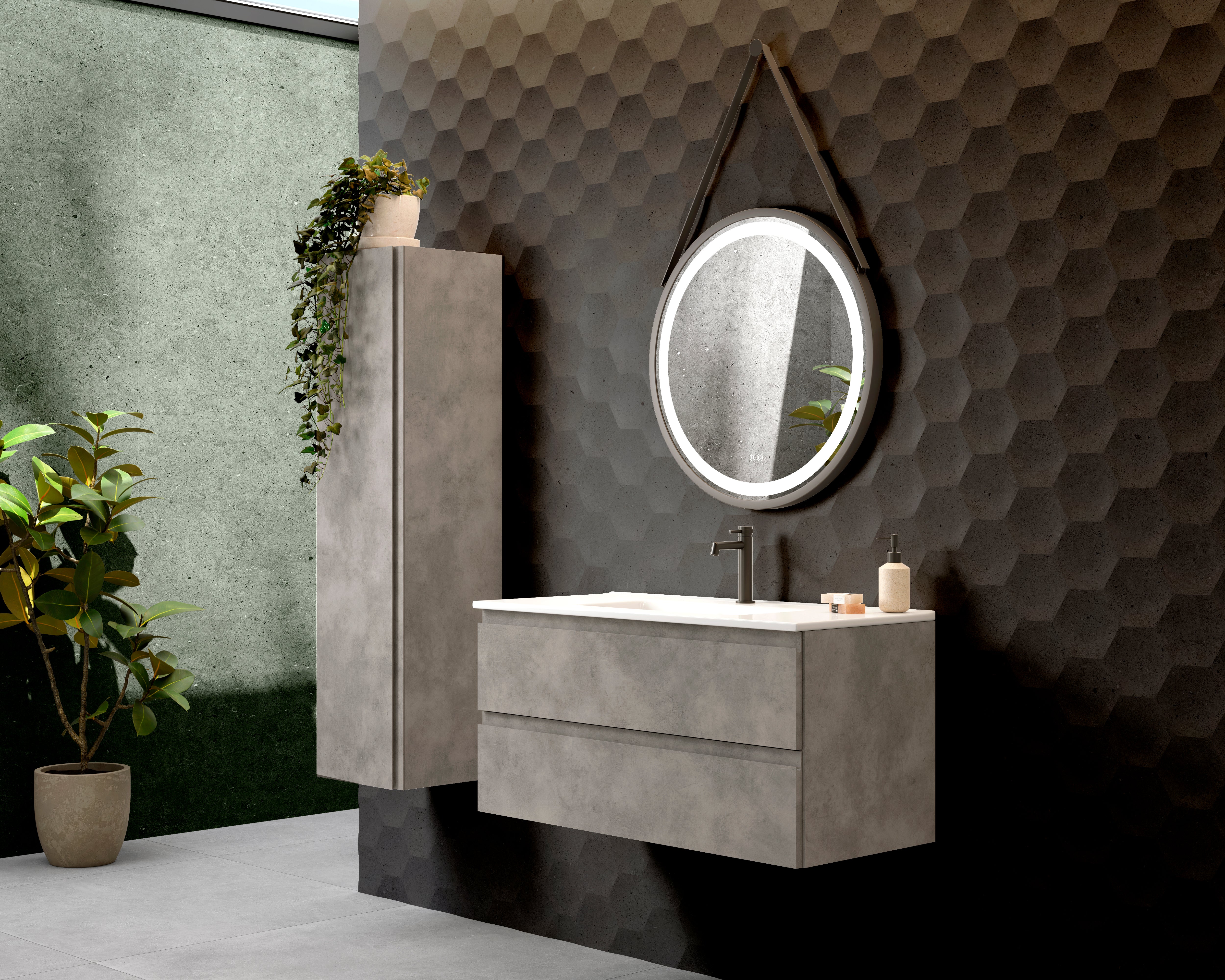 Pasadena Single Bathroom Vanity Cabinet with Onix Ceramic Basin