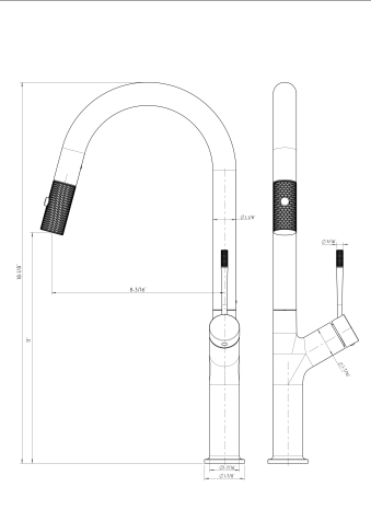 DAX Single Handle Pull Out Kitchen Faucet (DAX-8020011)
