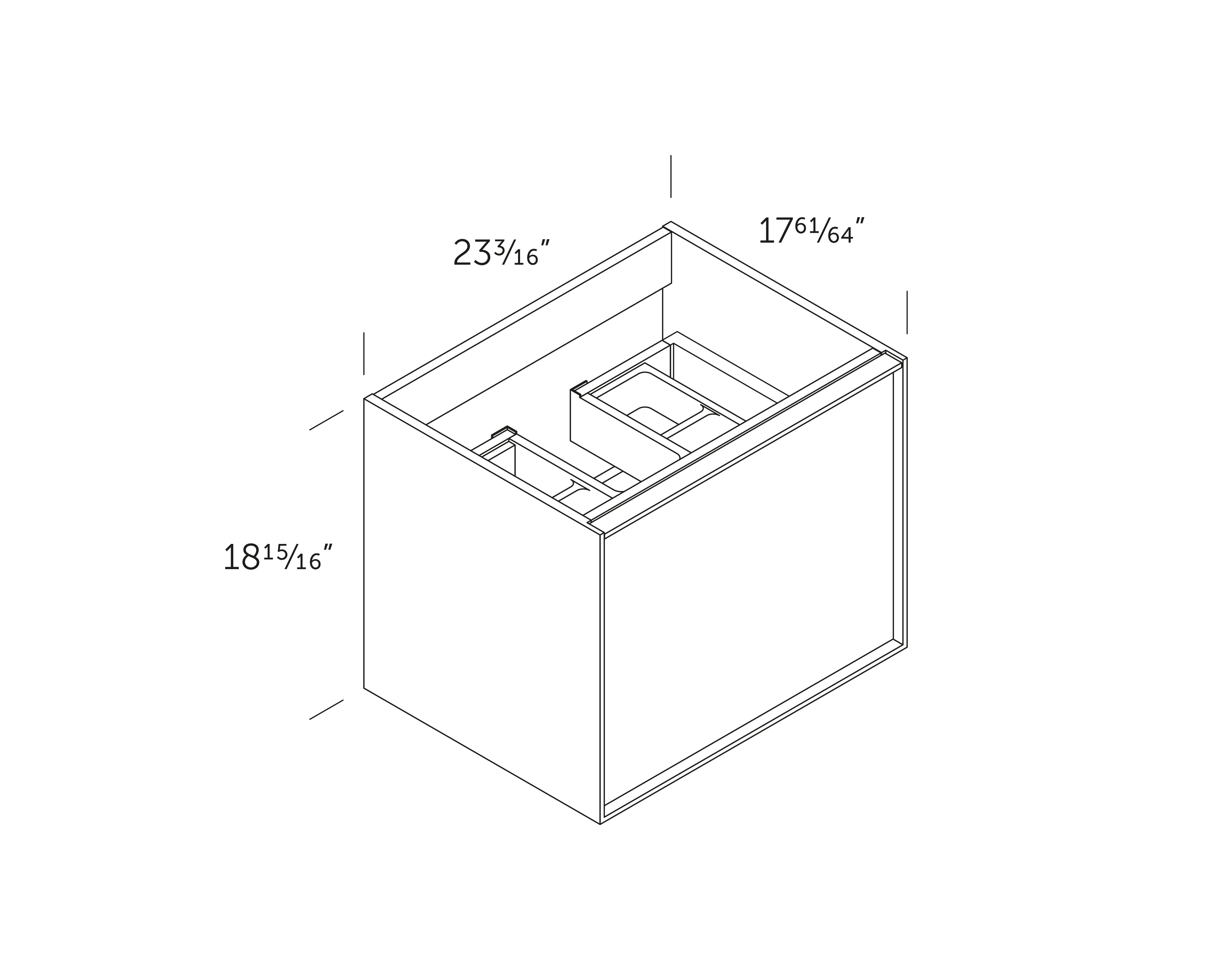 DAX Berlin Single Vanity Cabinet Oak with Onix Basin