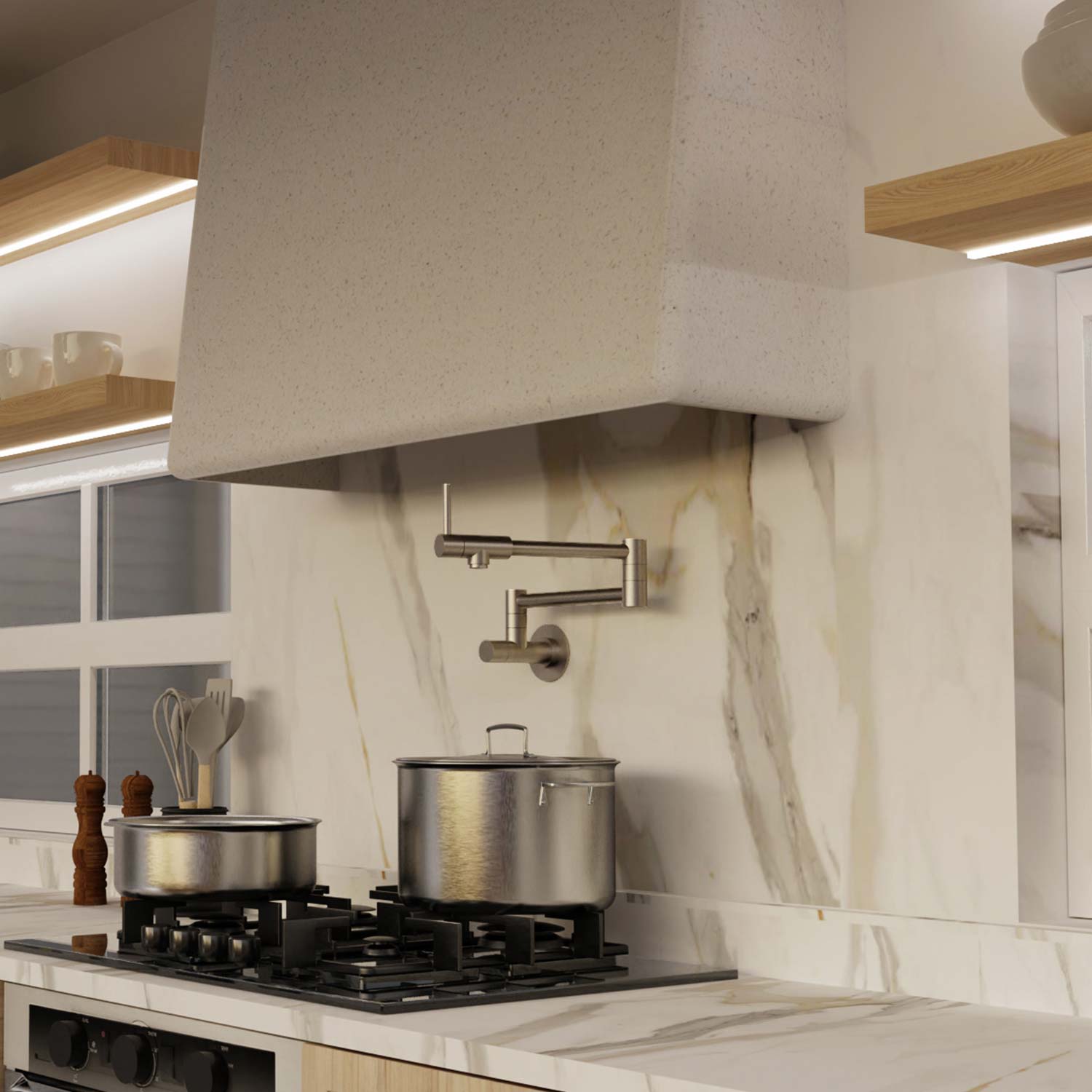 DAX Pot Filler - Brushed Nickel (DAX-10013-BN)