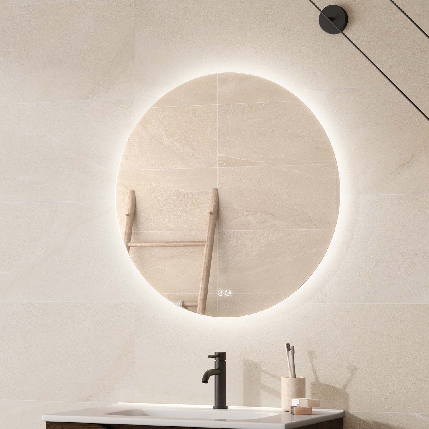 DAX Verona Rond LED Light Round Mirror Anti Fog System 28" 32" 40" Inches