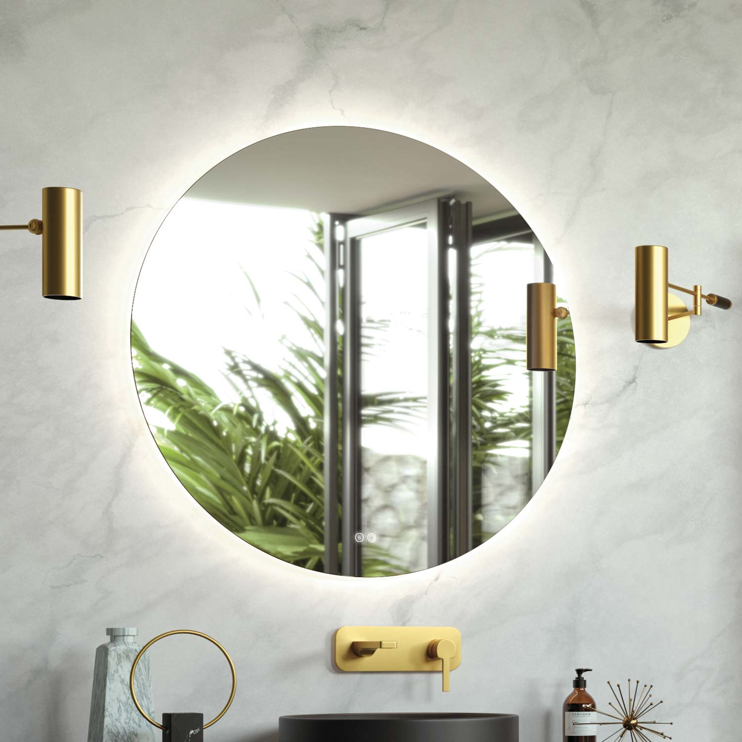 DAX Verona Rond LED Light Round Mirror Anti Fog System 28" 32" 40" Inches