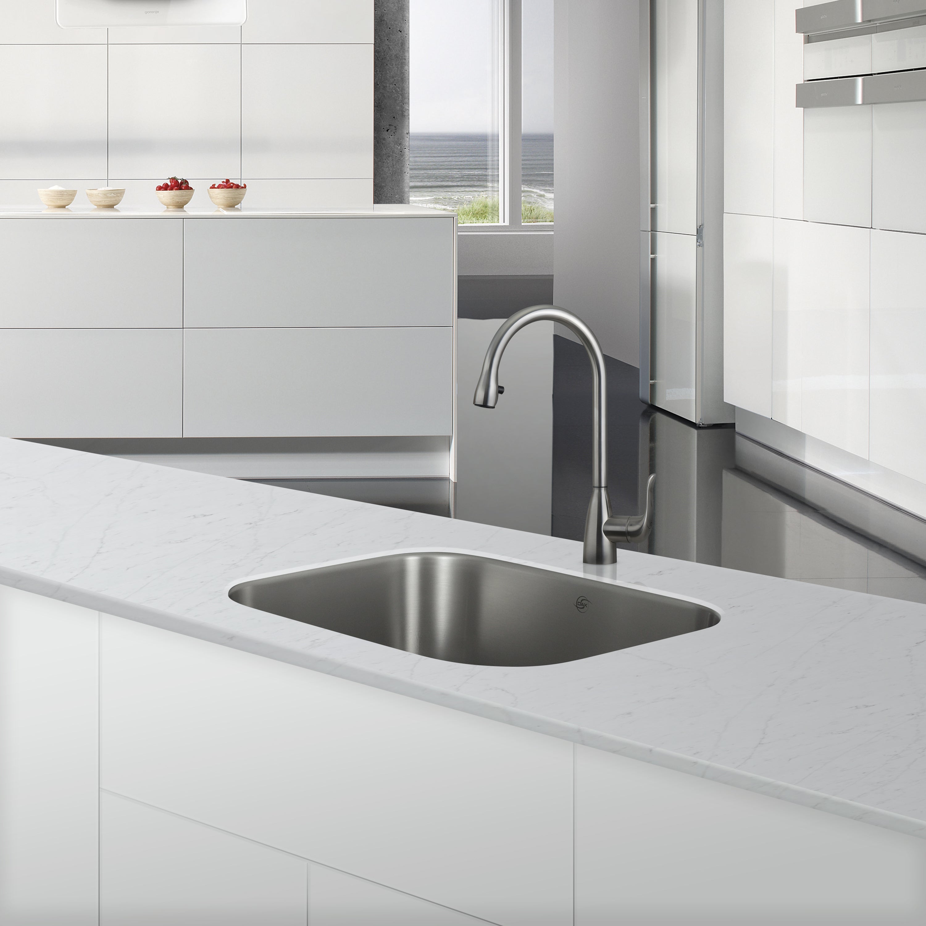 DAX ADA single bowl undermount kitchen sink. Order now at www.daxib.com