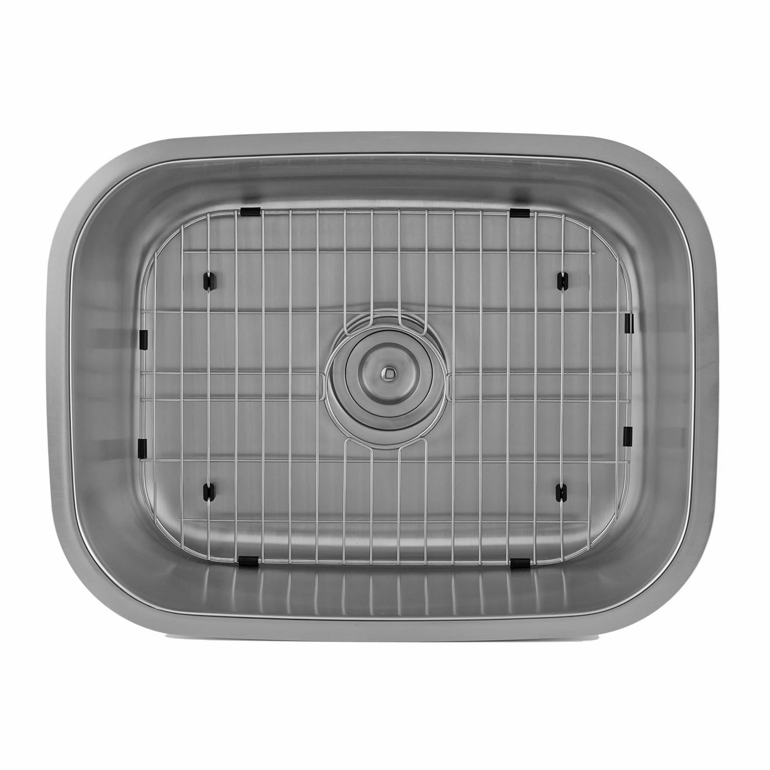 Fregadero de cocina DAX de un solo cuenco, acero inoxidable calibre 18, acabado cepillado, 23-1/2 x 17-3/4 x 9 pulgadas (DAX-2317)