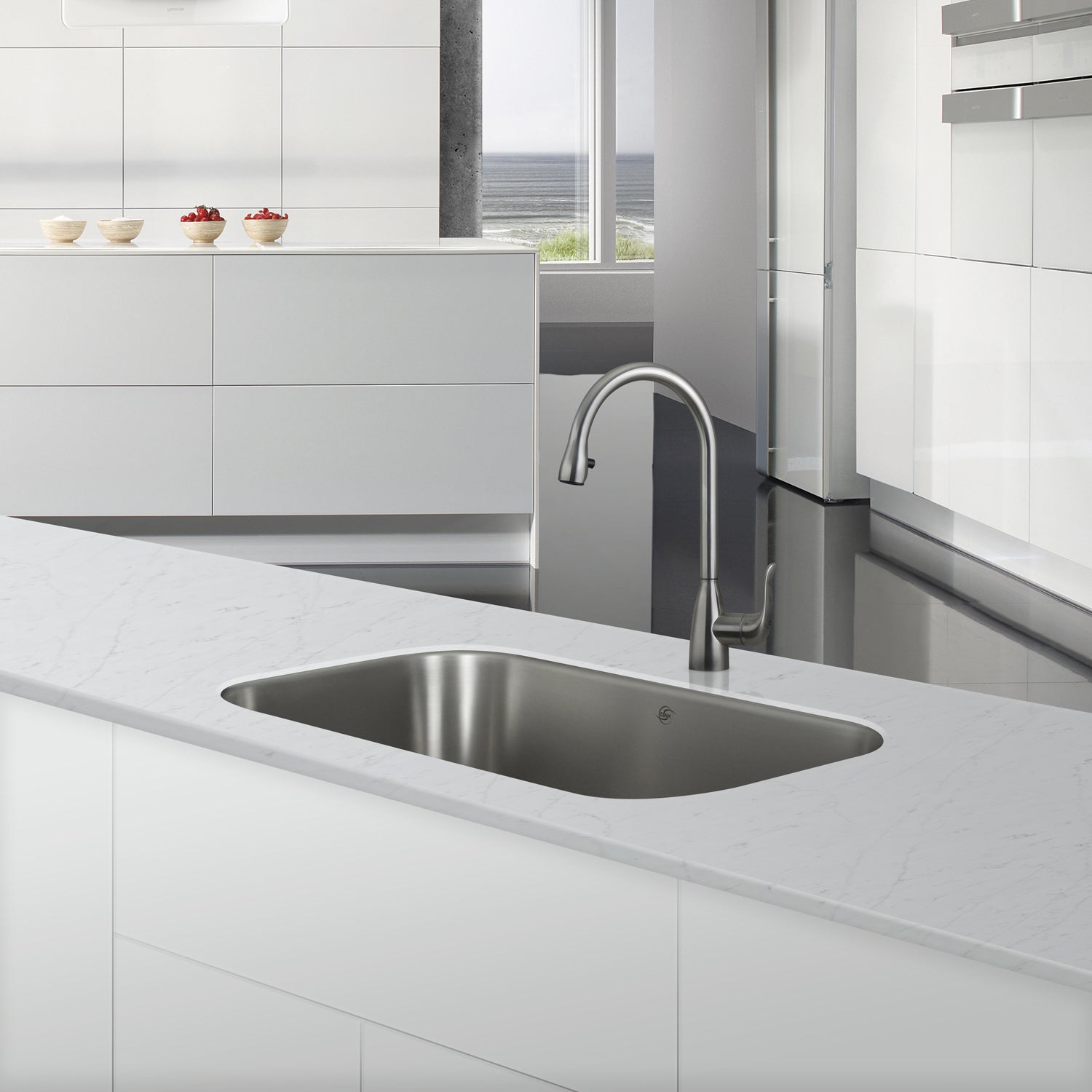 DAX Single Bowl Undermount Kitchen Sink, 18 Gauge Stainless Steel, Brushed Finish. Order now at www.daxib.com