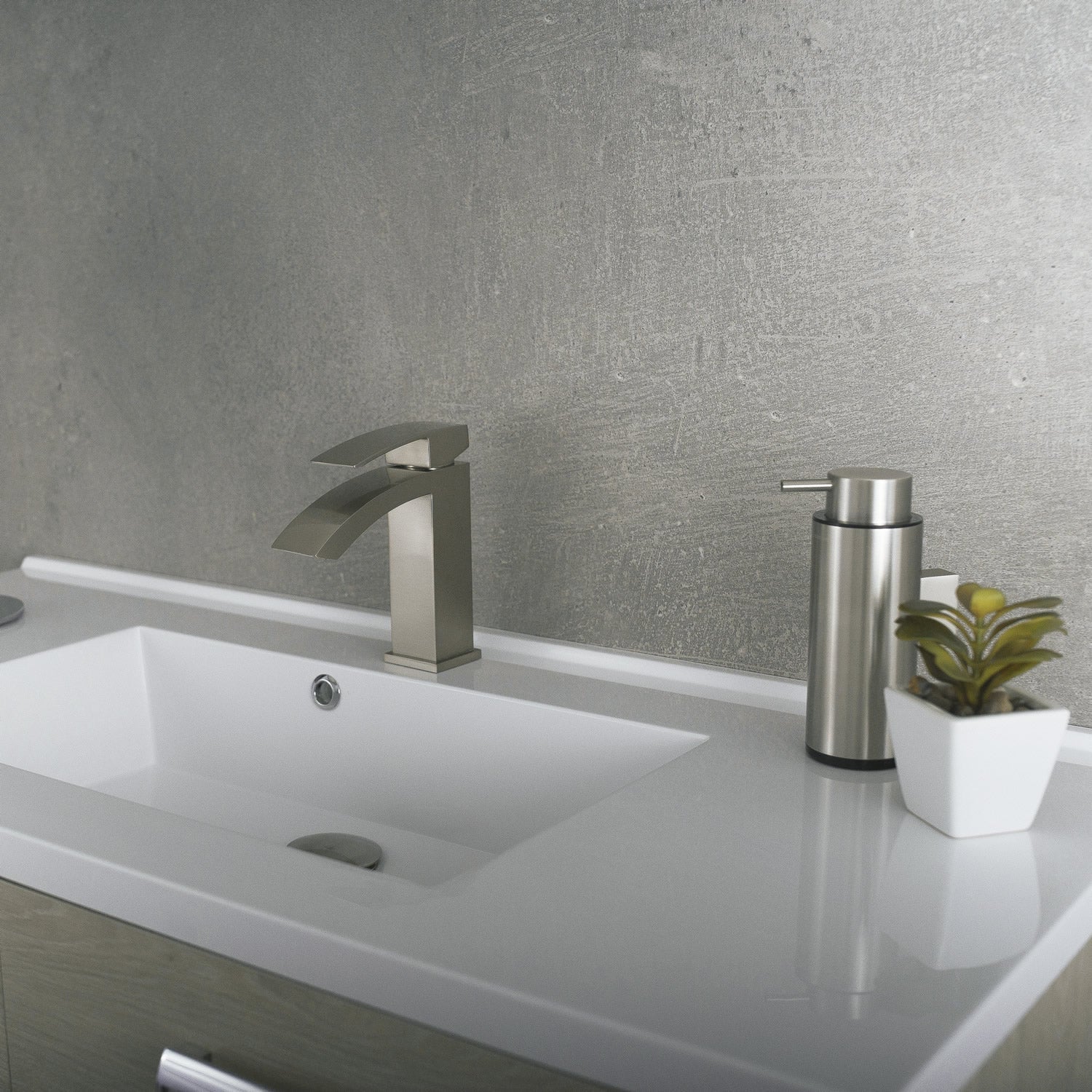 DAX Single Handle Waterfall Bathroom Faucet, Brass Body,  4-7/8 x 7 Inches (DAX-6690A)