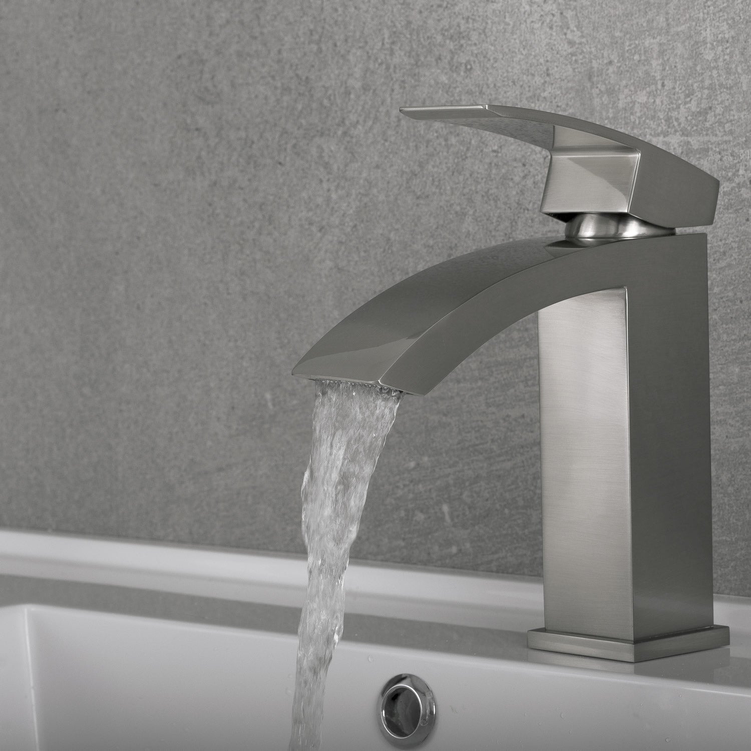 DAX Single Handle Waterfall Bathroom Faucet, Brass Body,  4-7/8 x 7 Inches (DAX-6690A)