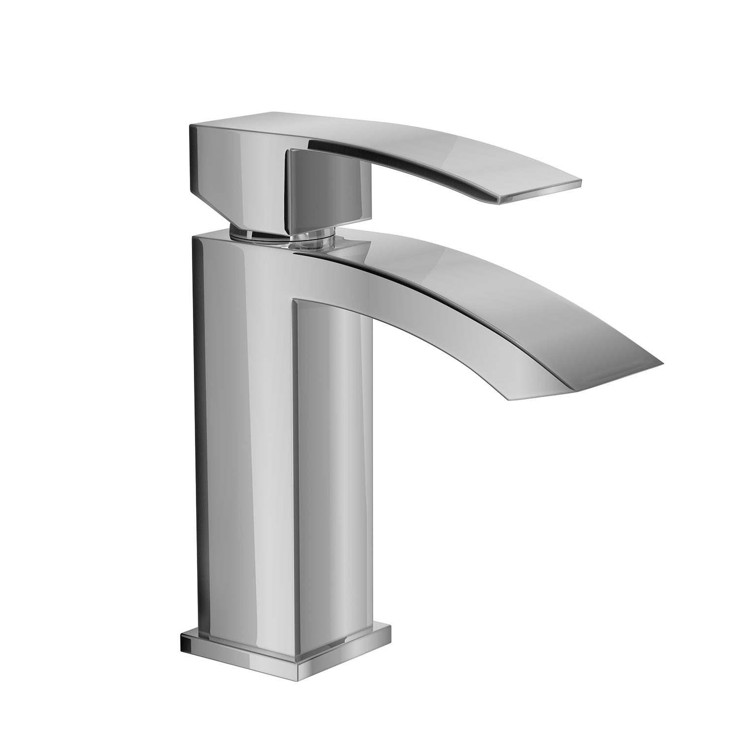DAX Single Handle Waterfall Bathroom Faucet, Brass Body,  4-7/8 x 7 Inches (DAX-6690A)