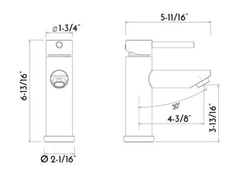 DAX Single Handle Bathroom Faucet (DAX-6911)