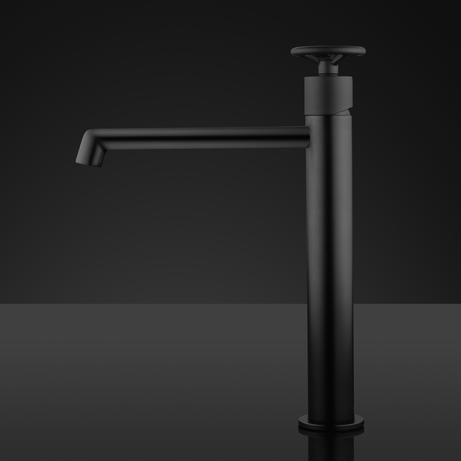 DAX Single Handle Vessel Bathroom Basin Faucet Black Matte Finish (DAX-8010044-BL)