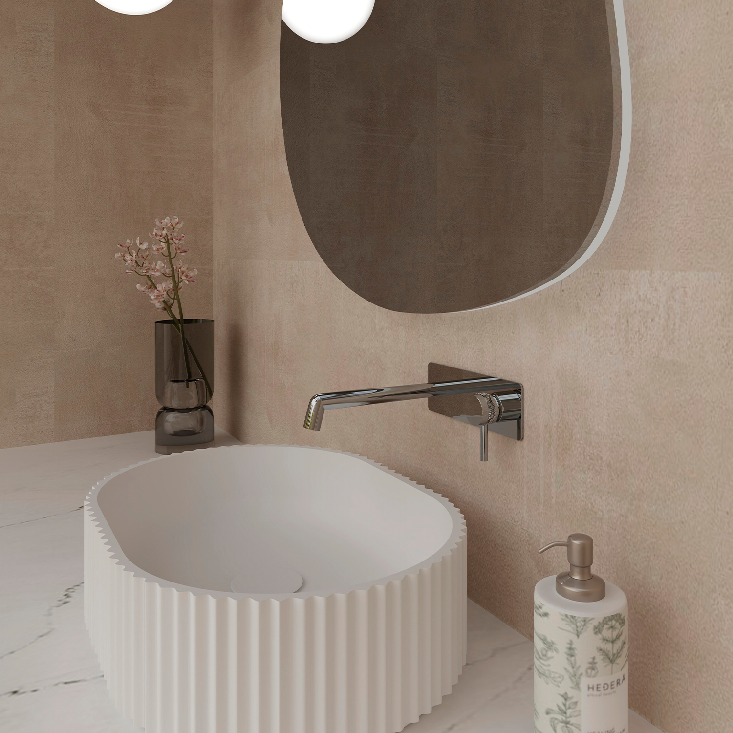 DAX Wall Mount Single Handle Bathroom Faucet (DAX-8030043)