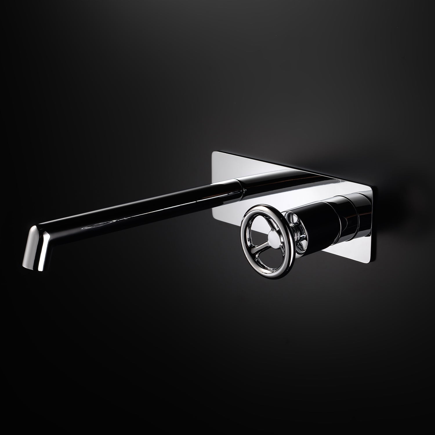 DAX Wall Mount Single Handle Bathroom Faucet Chrome Finish (DAX-8030044)