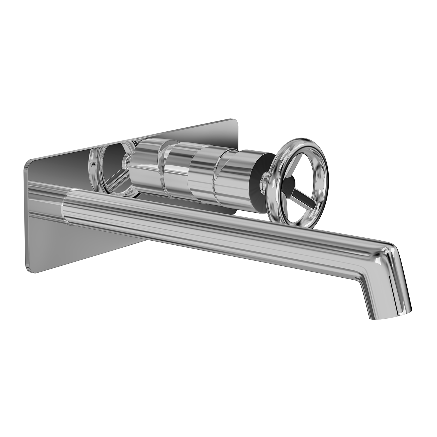 DAX Wall Mount Single Handle Bathroom Faucet Chrome Finish (DAX-8030044)
