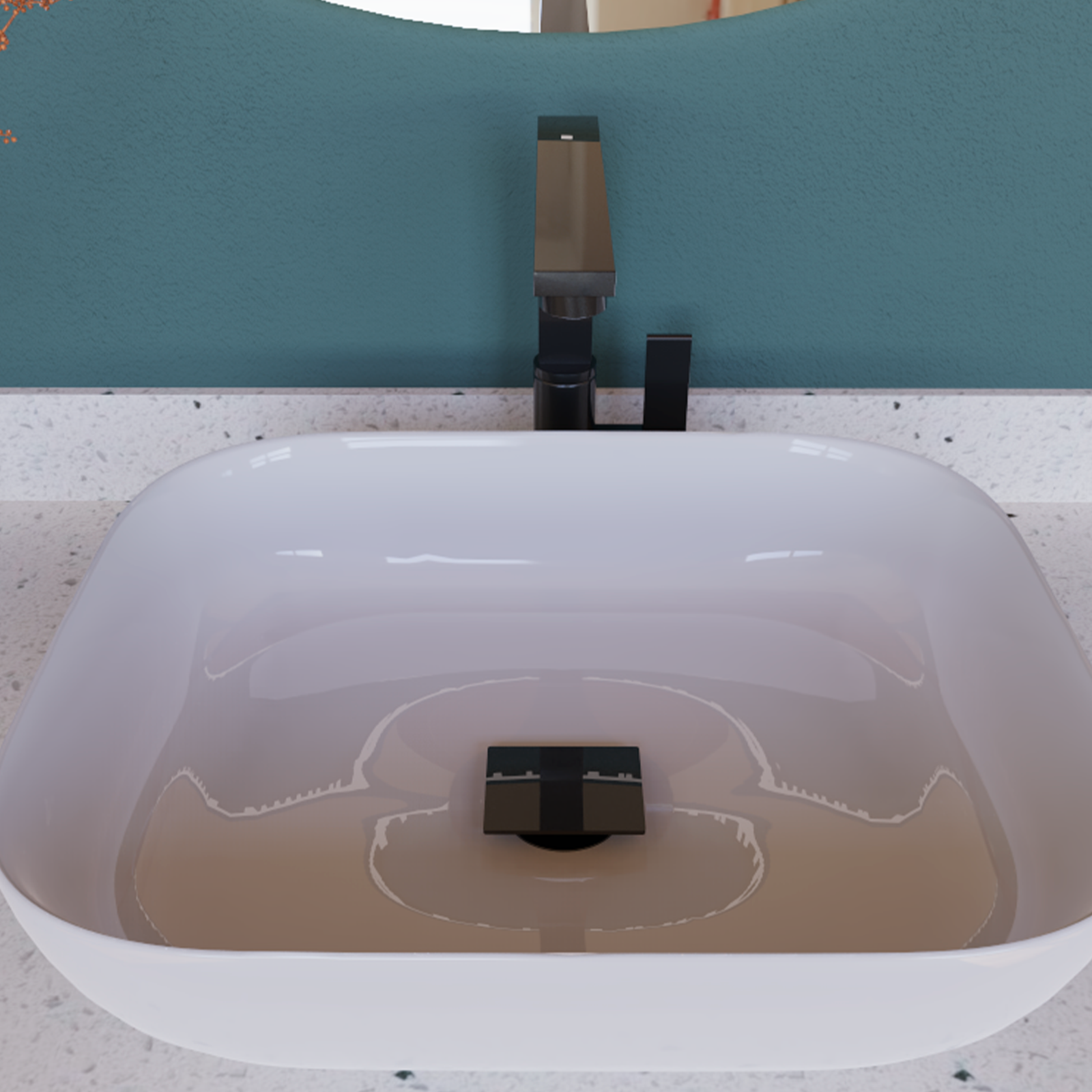 DAX Square Vanity Sink Pop up Drain, Brass Body, 2-3/4 x 8-7/8 Inches (DAX-82012)