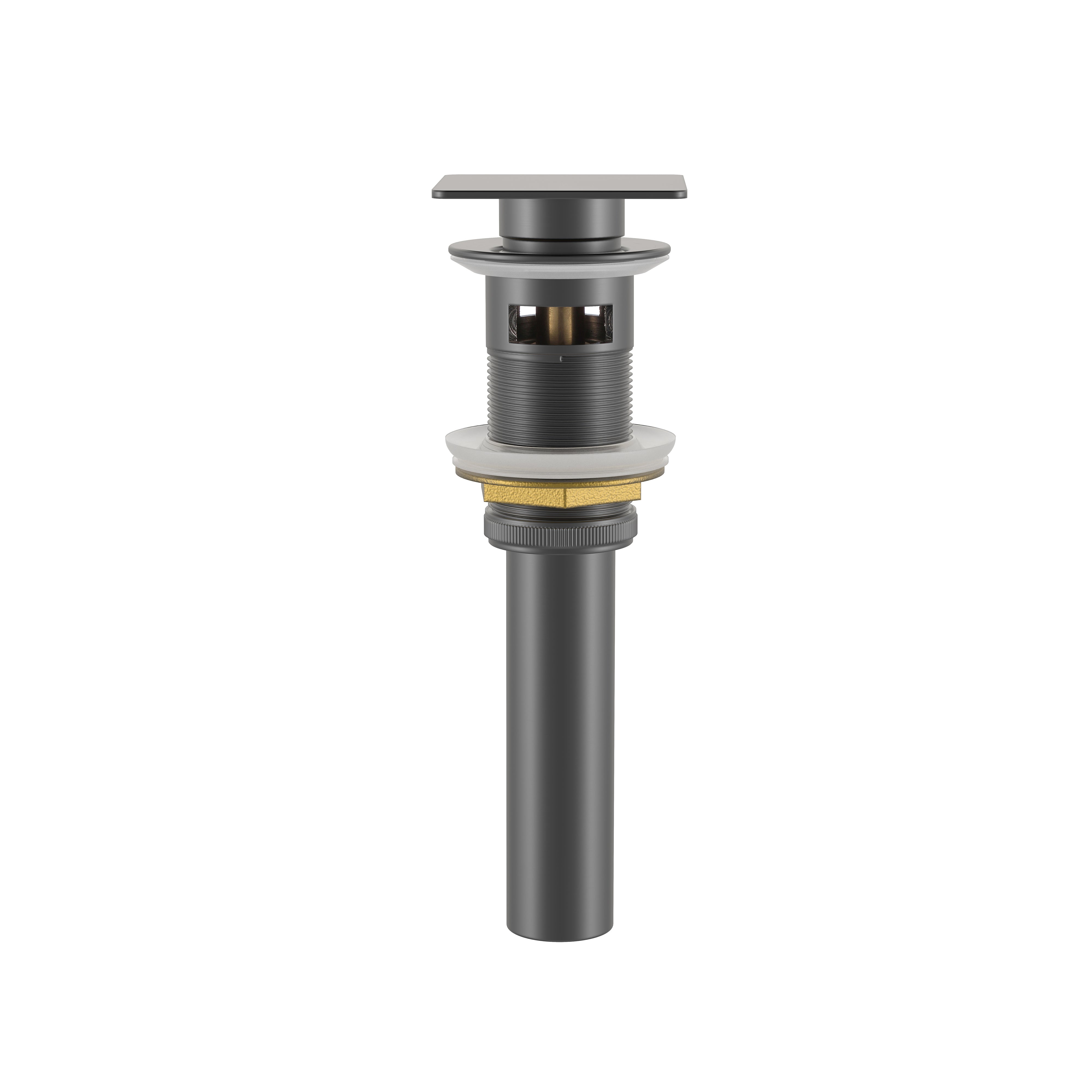 DAX Square Vanity Sink Pop up Drain, Brass Body, 8-7/8 x 2-5/8 Inches (DAX-82013)