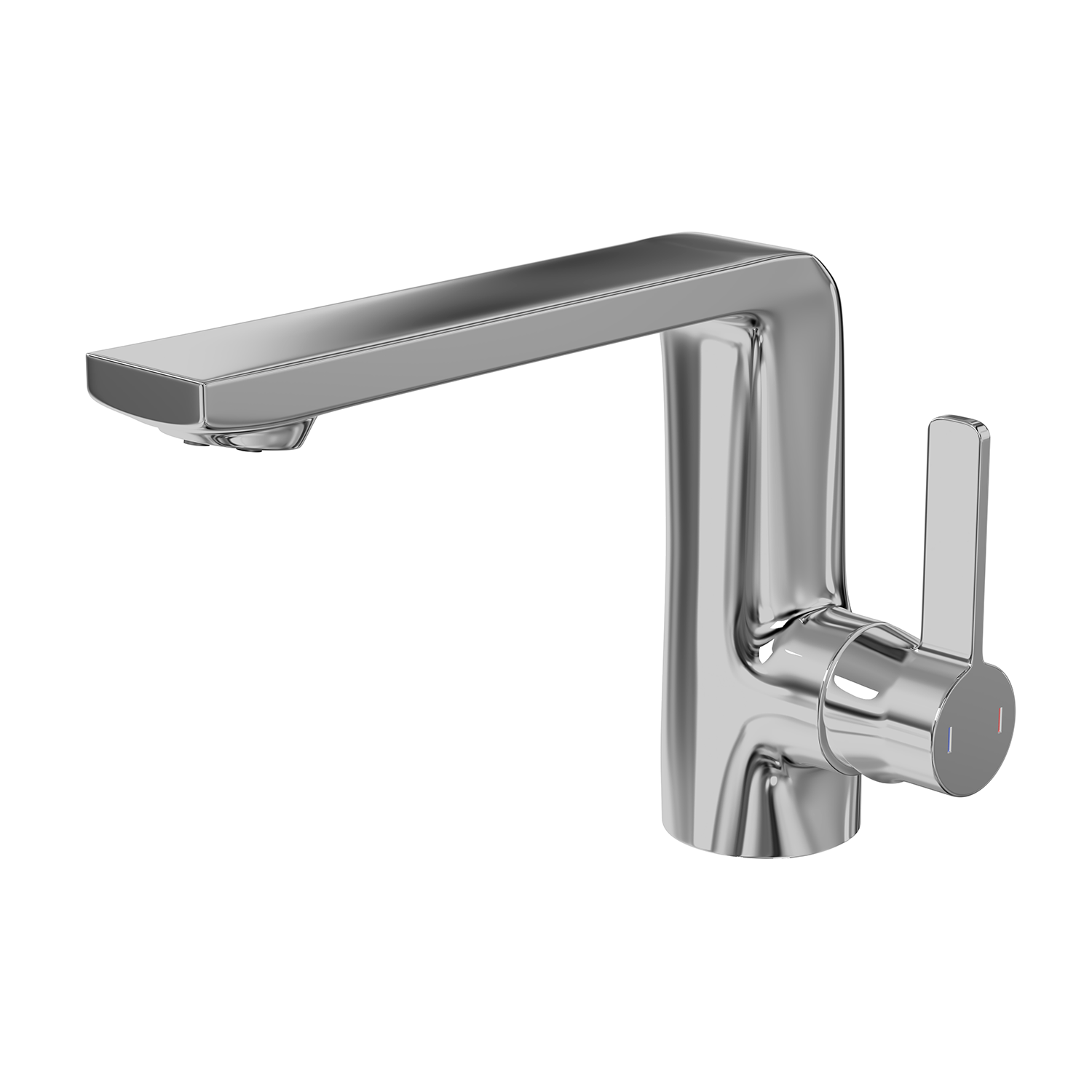 DAX Single Handle Bathroom Faucet, Brass Body, Chrome Finish, Spout Height 4-15/16 Inches (DAX-8226)