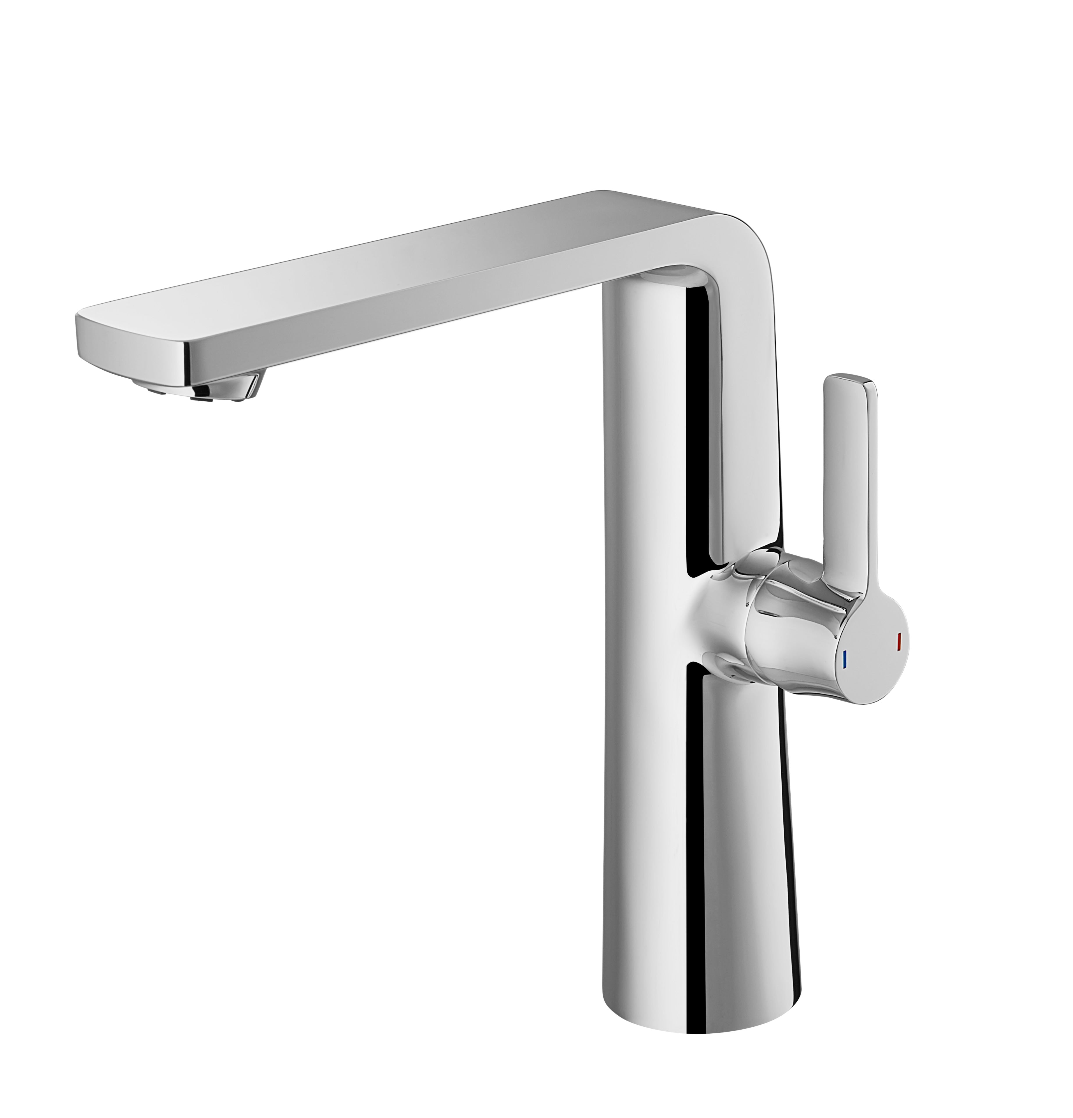DAX Single Handle Bathroom Vessel Sink Faucet, Brass Body, Chrome Finish, Spout Height 8-3/4 Inches (DAX-8226A)