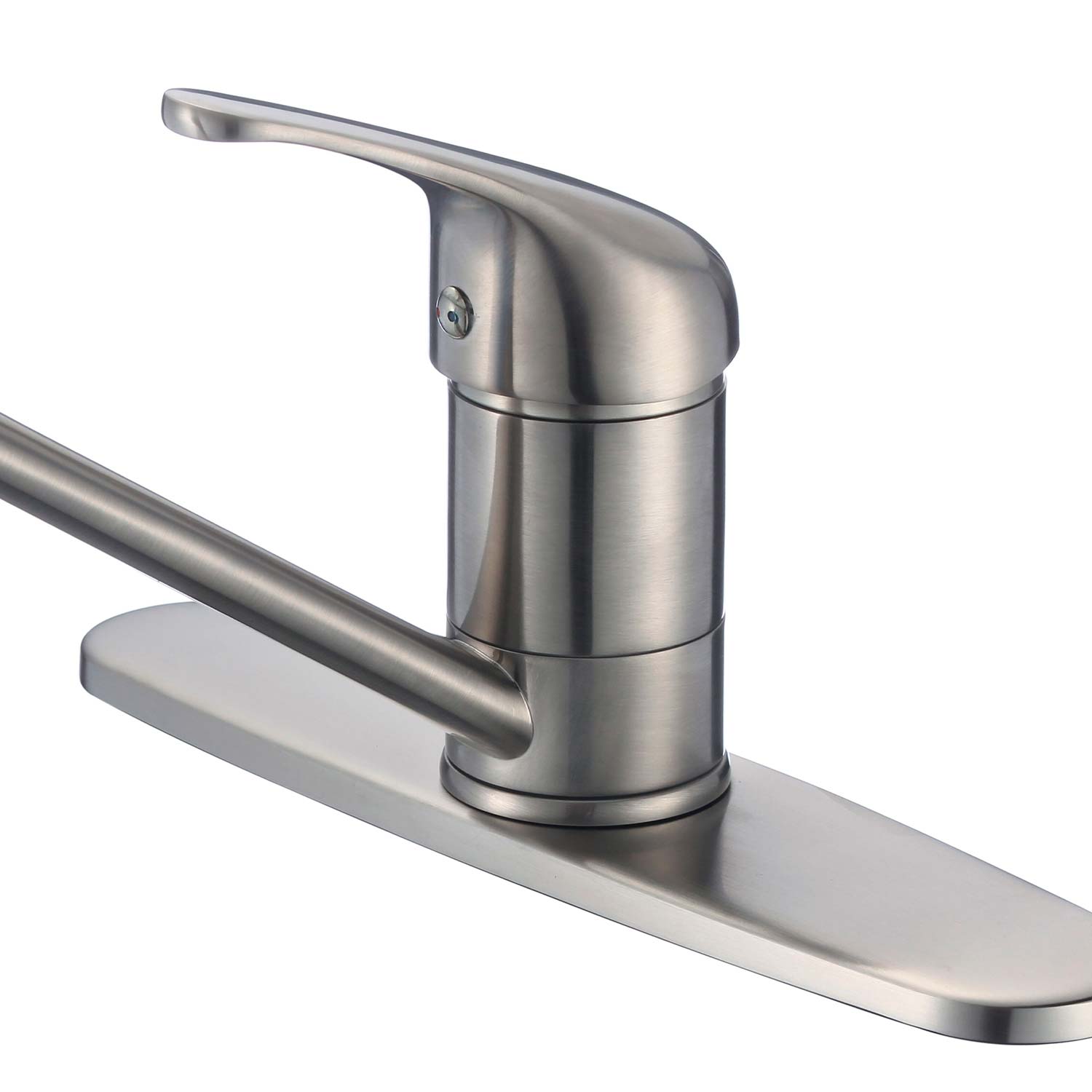 DAX Single Handle Kitchen Faucet with 9 3/4" Brushed Nickel Finish (DAX-8237-BN)