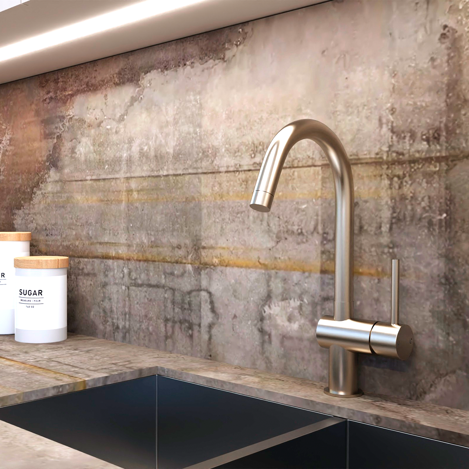 DAX Single Handle Kitchen Faucet Brushed Nickel Finish (DAX-8240-BN)