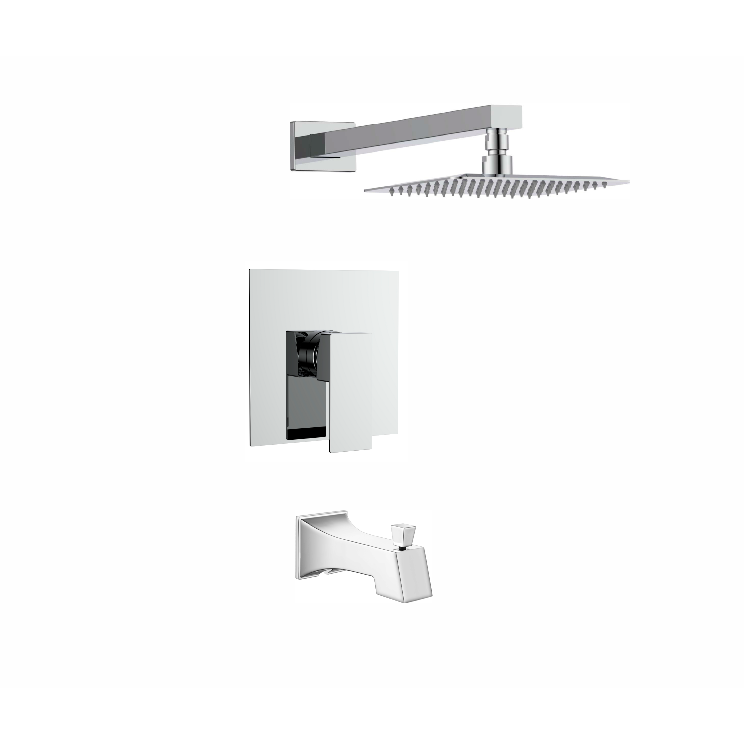 Square shower system with hand shower - Roma Collection