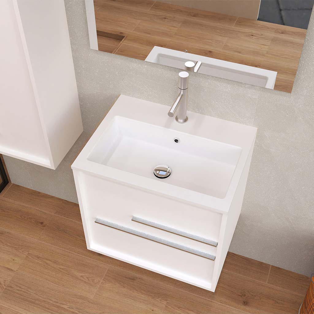 vanity cabinet with toscana basin matte