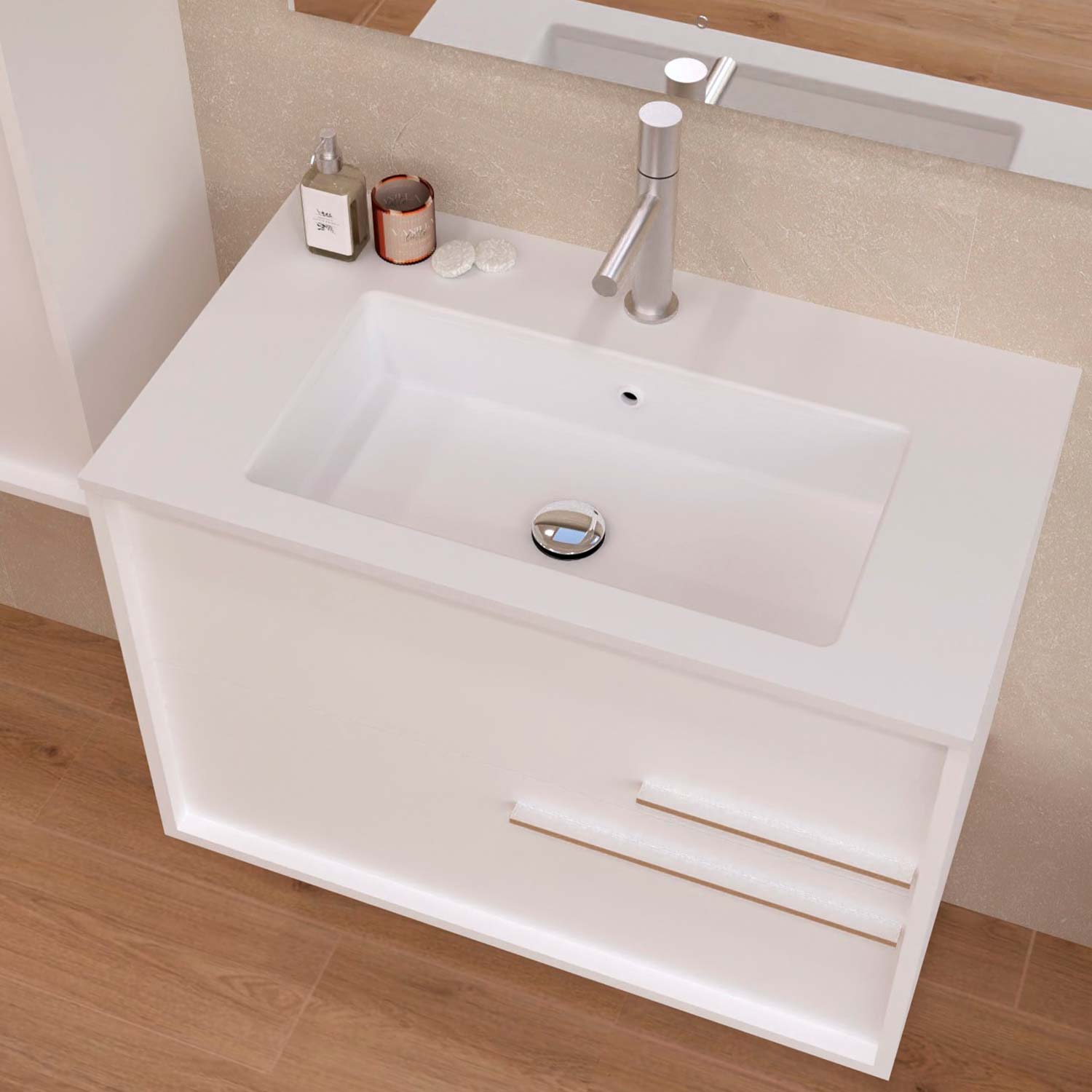 Aqua Bathroom Single Vanity Cabinet with Basin Included