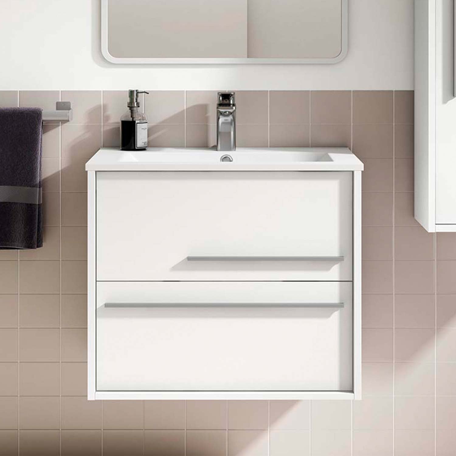 Aqua Bathroom Single Vanity Cabinet with Basin Included