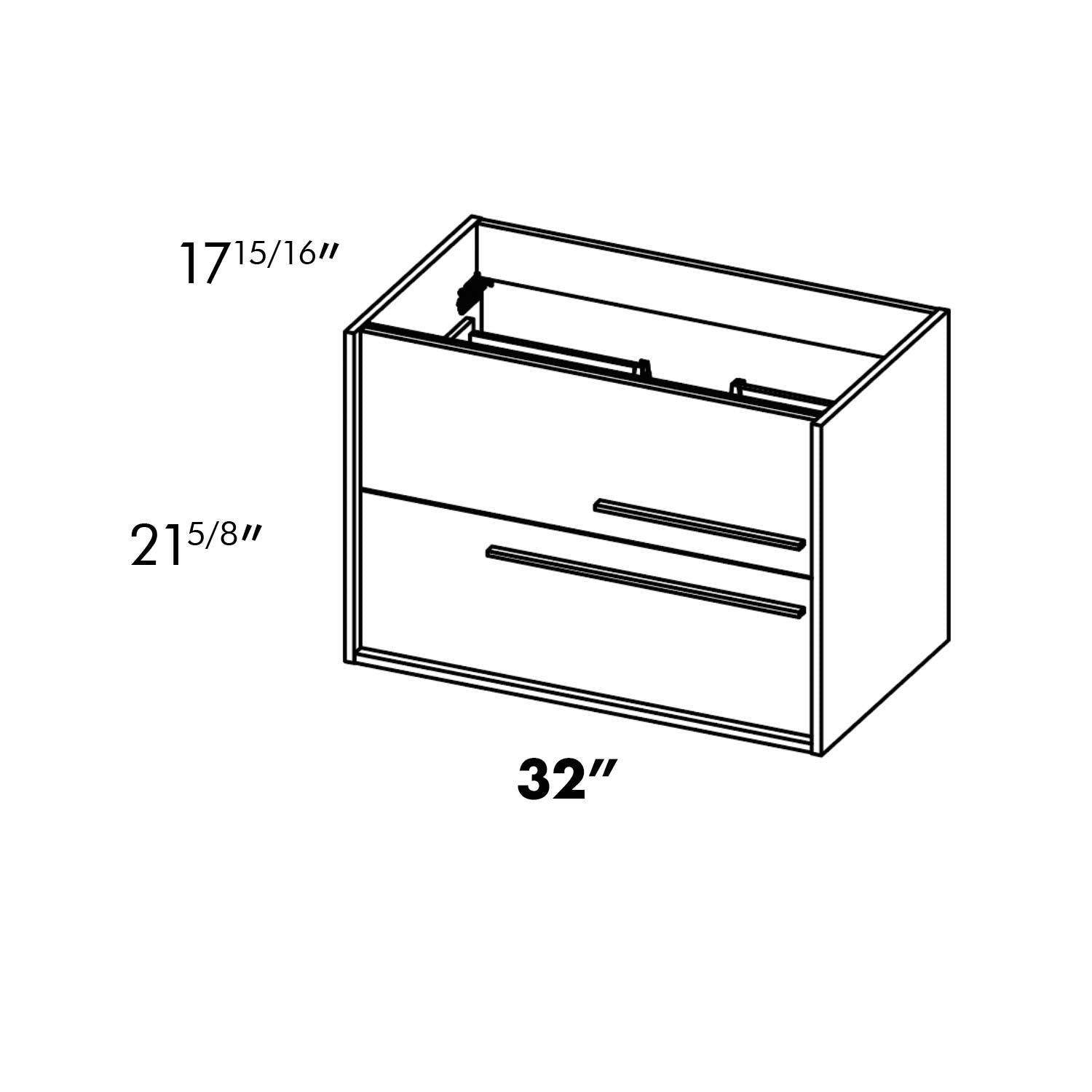 Aqua Bathroom Single Vanity Cabinet with Basin Included