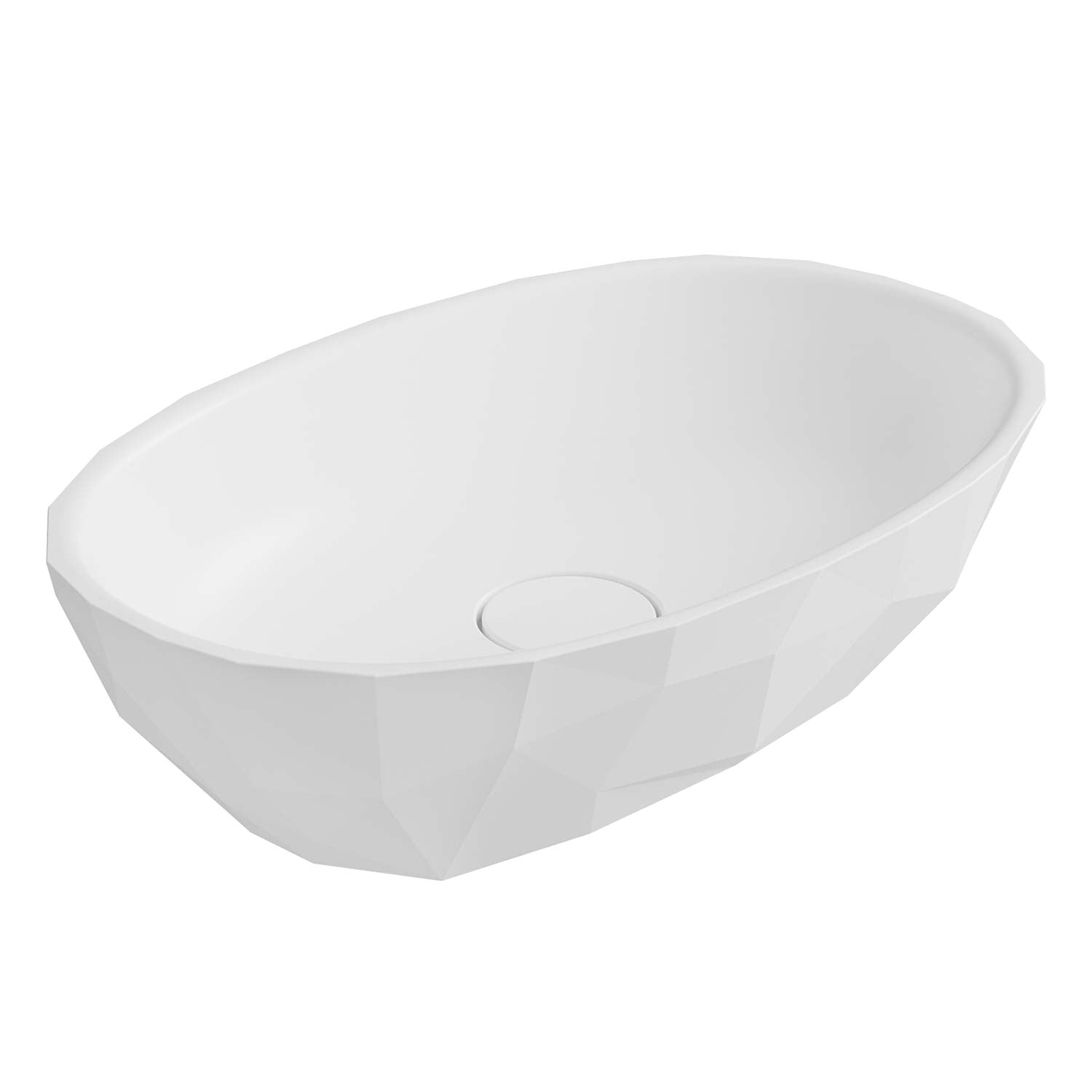 DAX Arte Solid Surface Oval Vessel Basin (18" x 12")