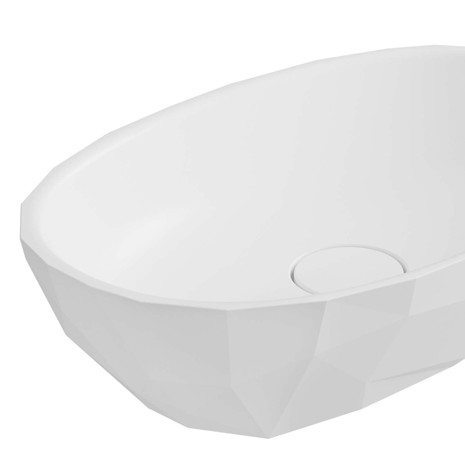 DAX Arte Solid Surface Oval Vessel Basin (18" x 12")