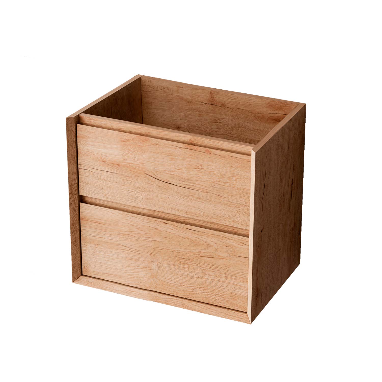 Wooden planter box on a white background