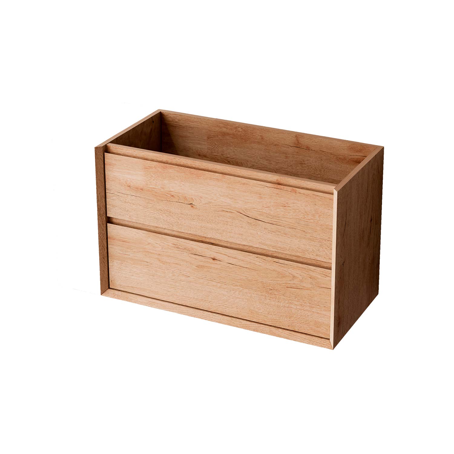 Wooden planter box on a white background