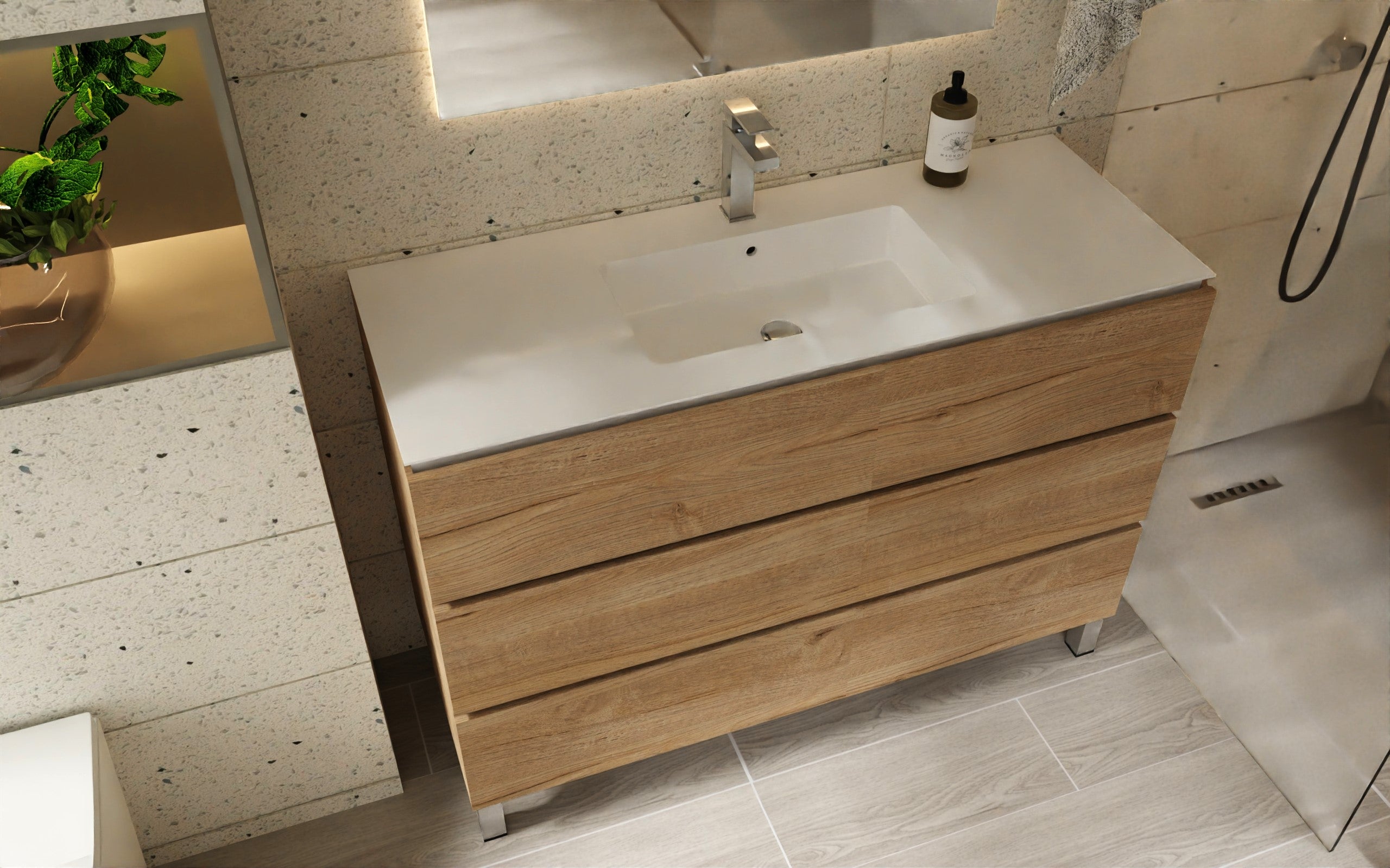 Bathroom Vanity Cabinet - Costa Collection by DAX - Basin Included