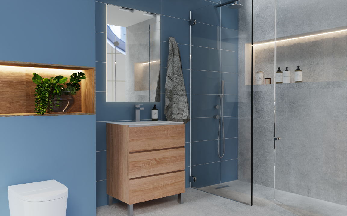 Bathroom Vanity Cabinet - Costa Collection by DAX - Basin Included