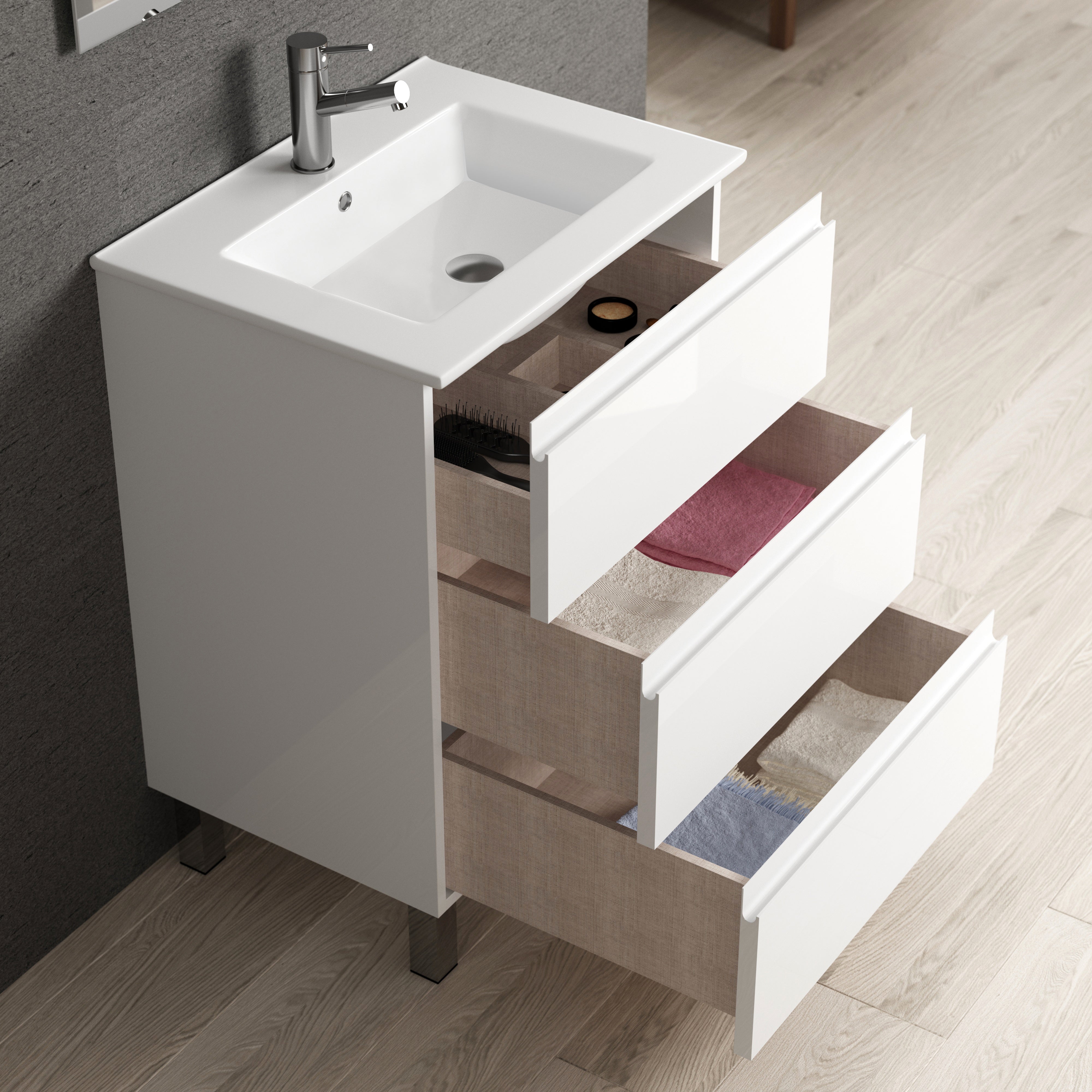 Bathroom Vanity Cabinet - Costa Collection by DAX - Basin Included